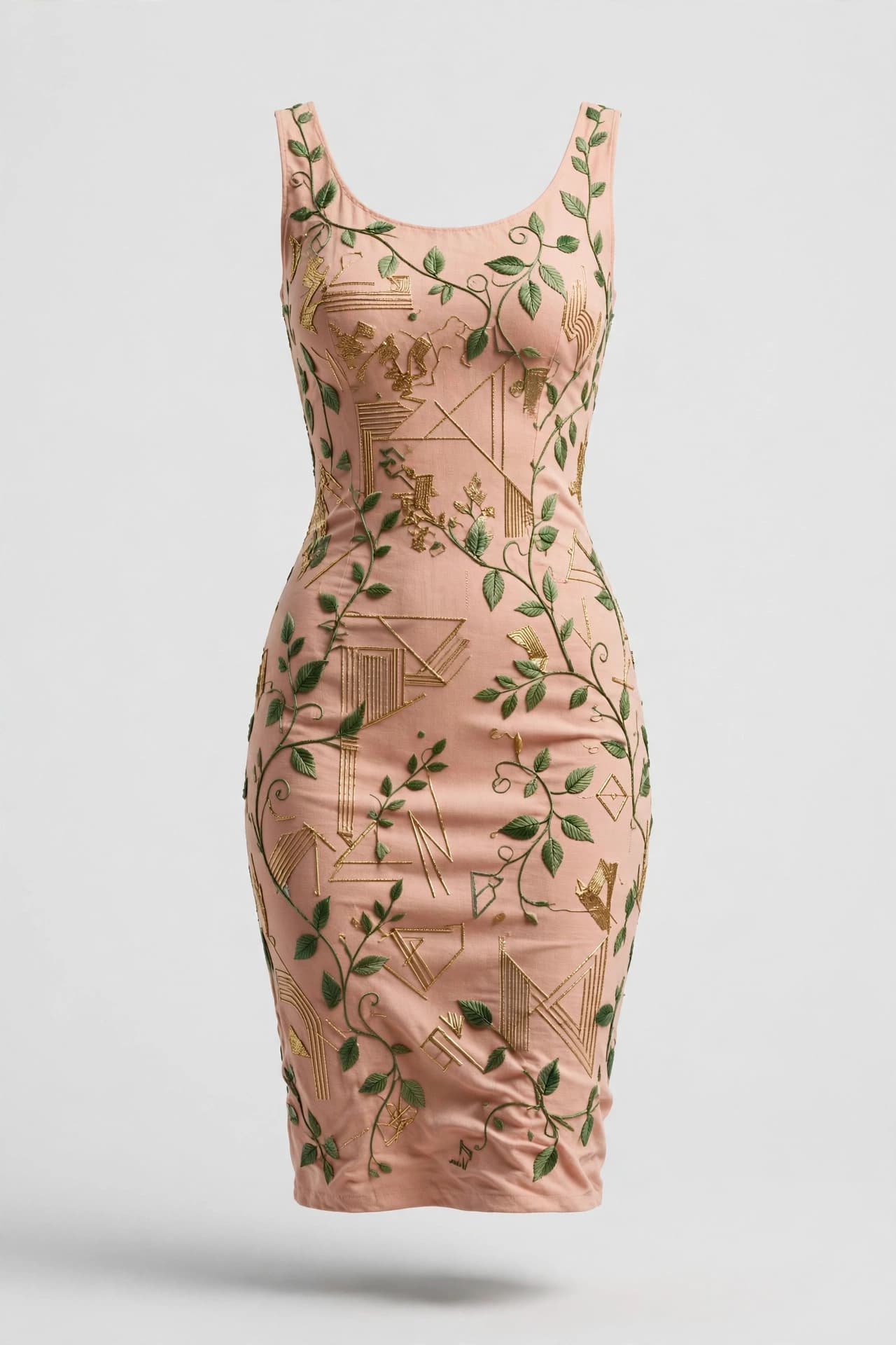 Serene Zari Paisley Bodycon Dress