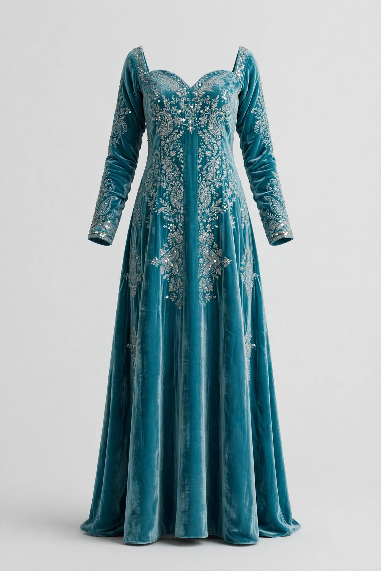 Velvet Chandbali Charm Bridesmaid Dress