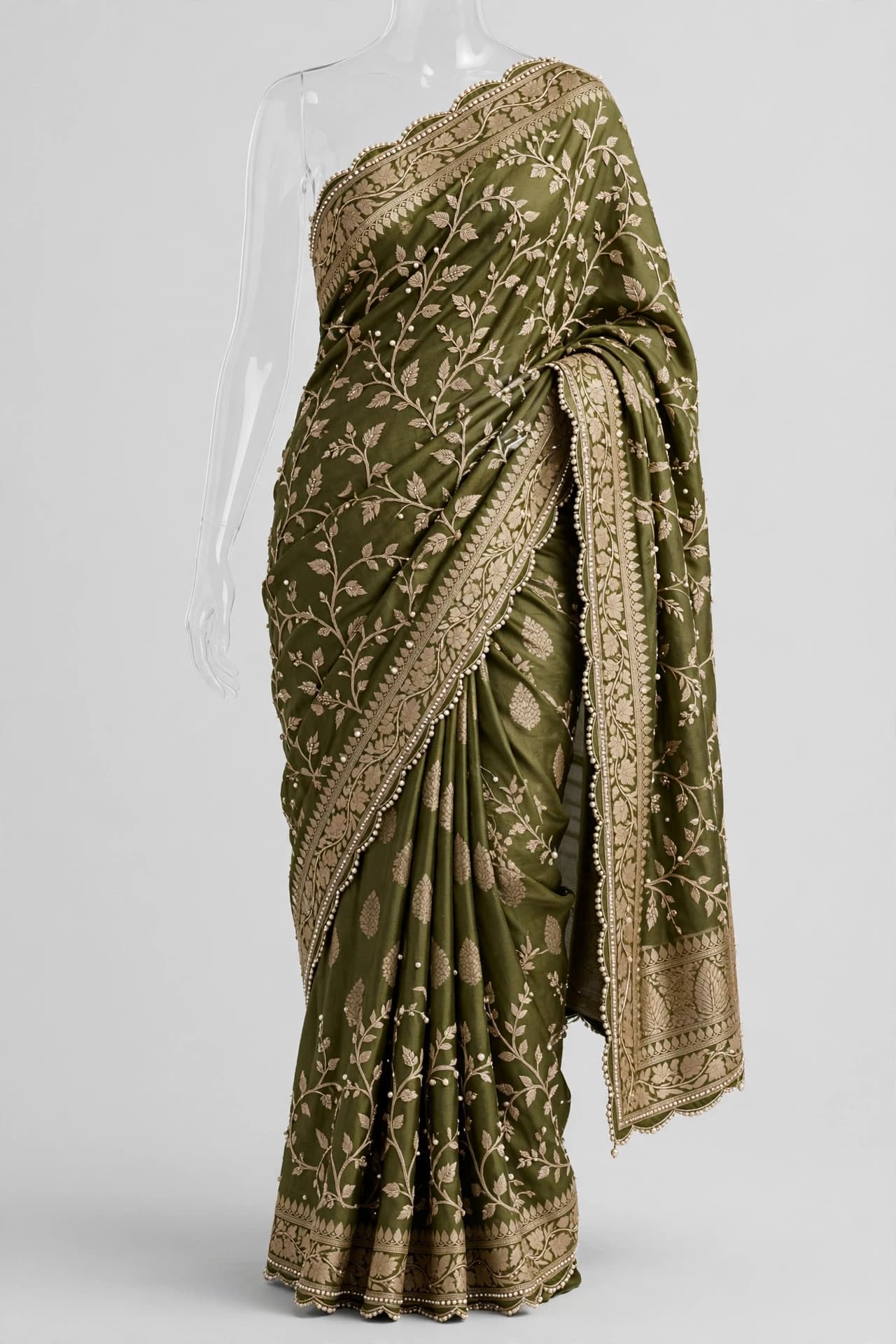 Classic Chikankari Charm Bridal Saree