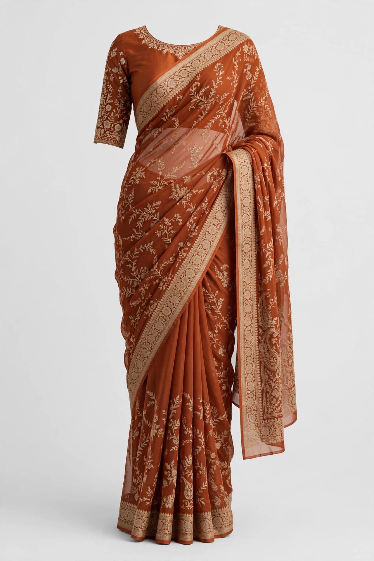 Modern Butti Bliss Chiffon Saree