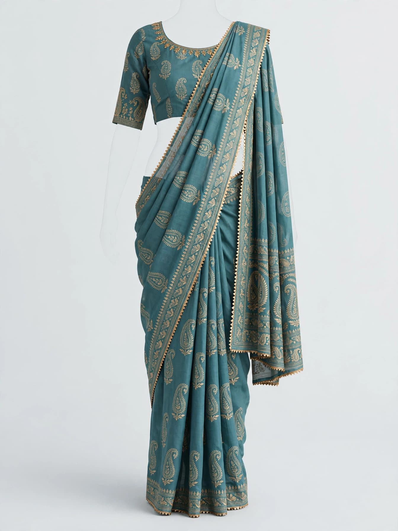 Enchanting Gota Glow Chanderi Saree