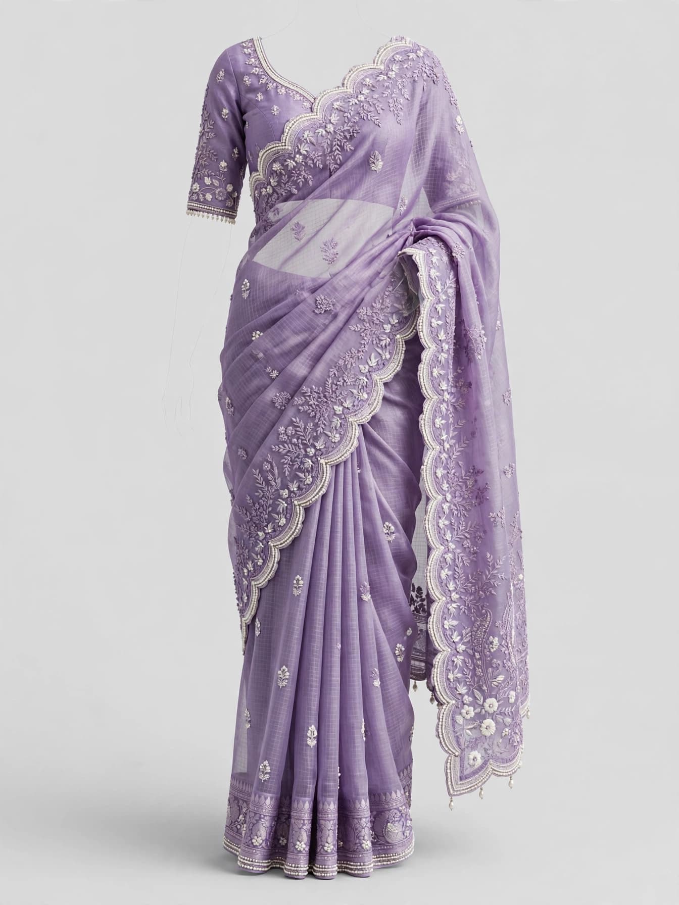 Majestic Gota Glow Chanderi Saree