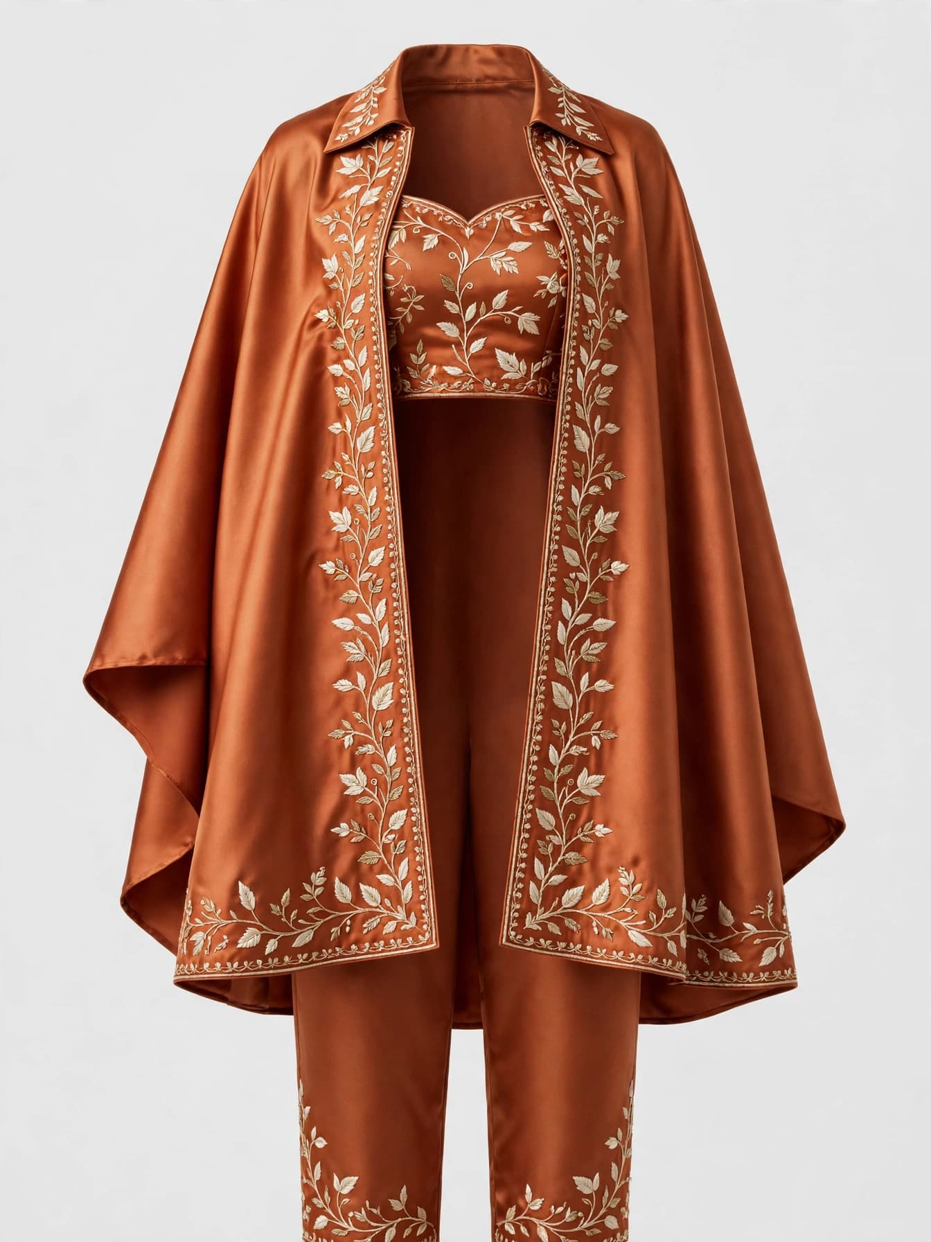 Contemporary Marigold Mist Cape Set