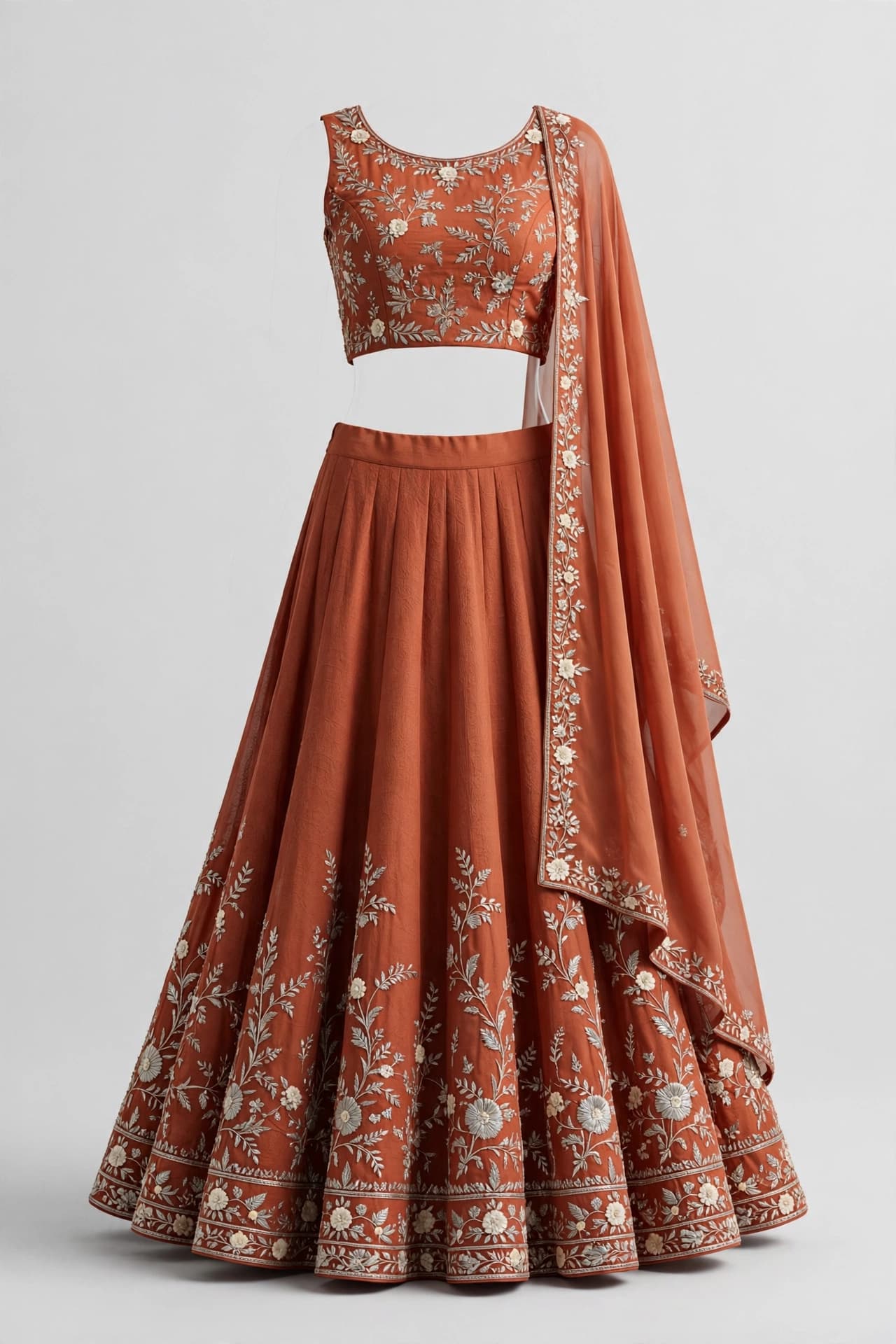 Charming Cutdana Charm Crop Top Lehenga