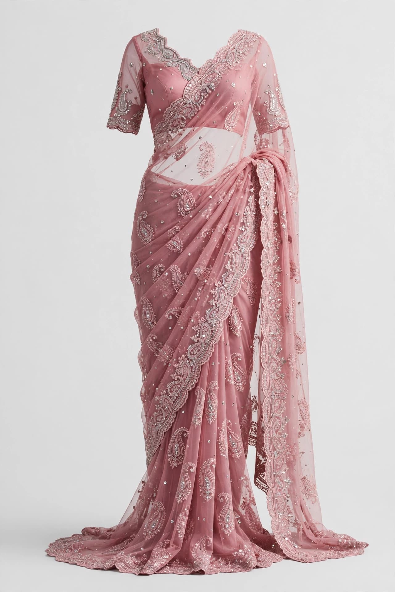 Golden Dabka Noor Designer Saree
