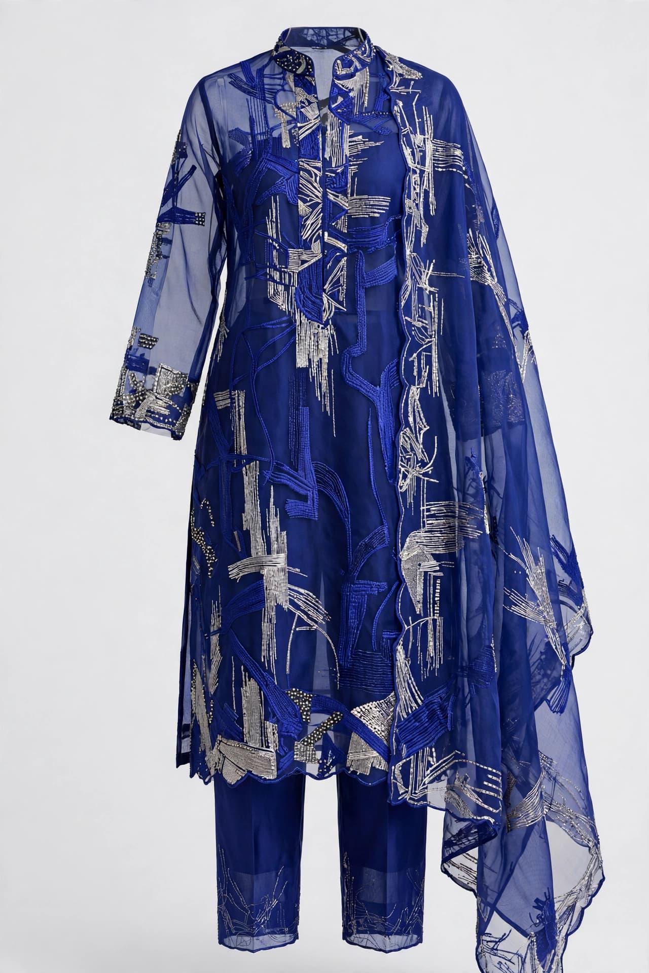 Graceful Peacock Pride Dupatta Set