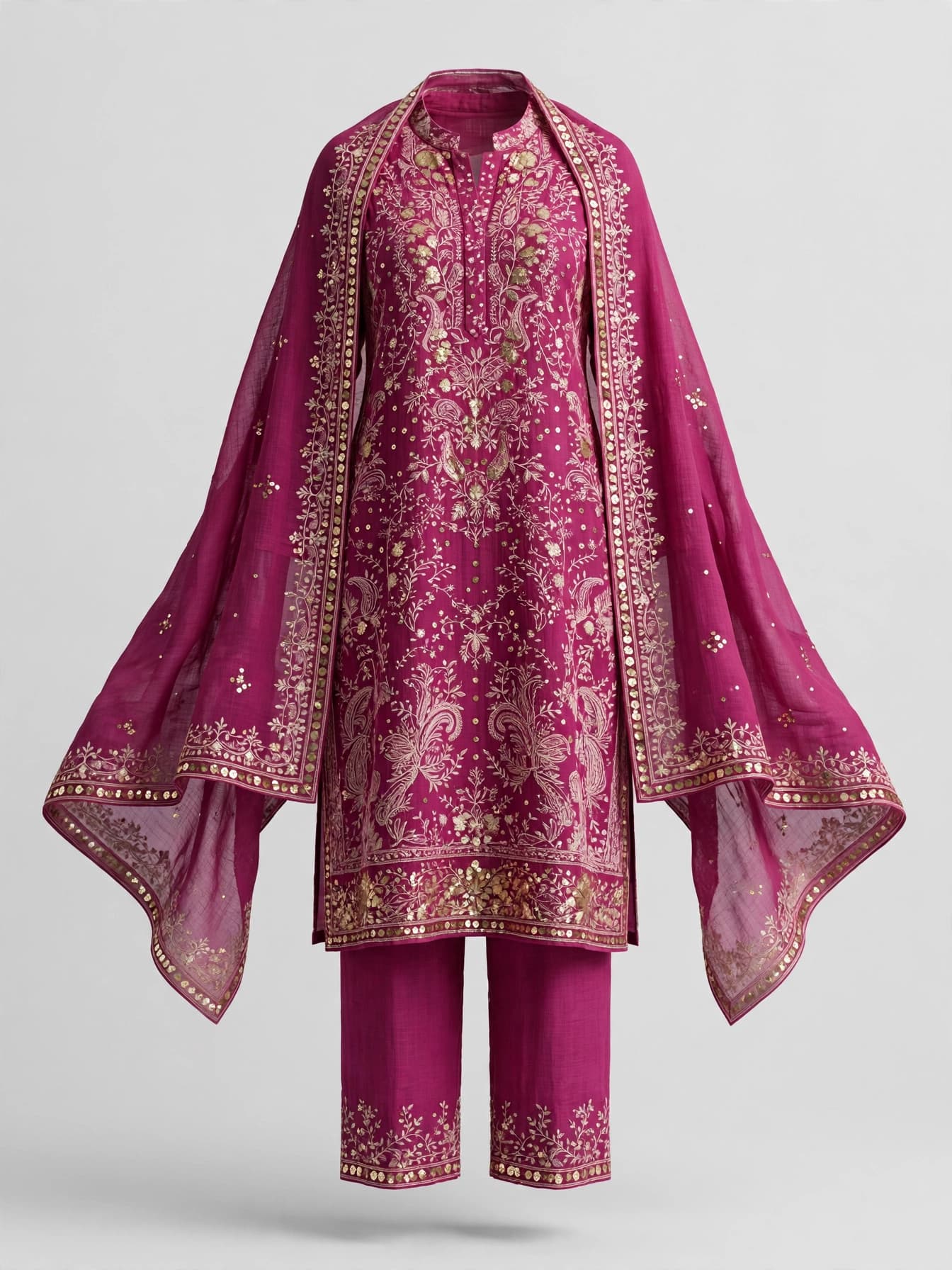 Elegant Pearl Dew Dupatta Set