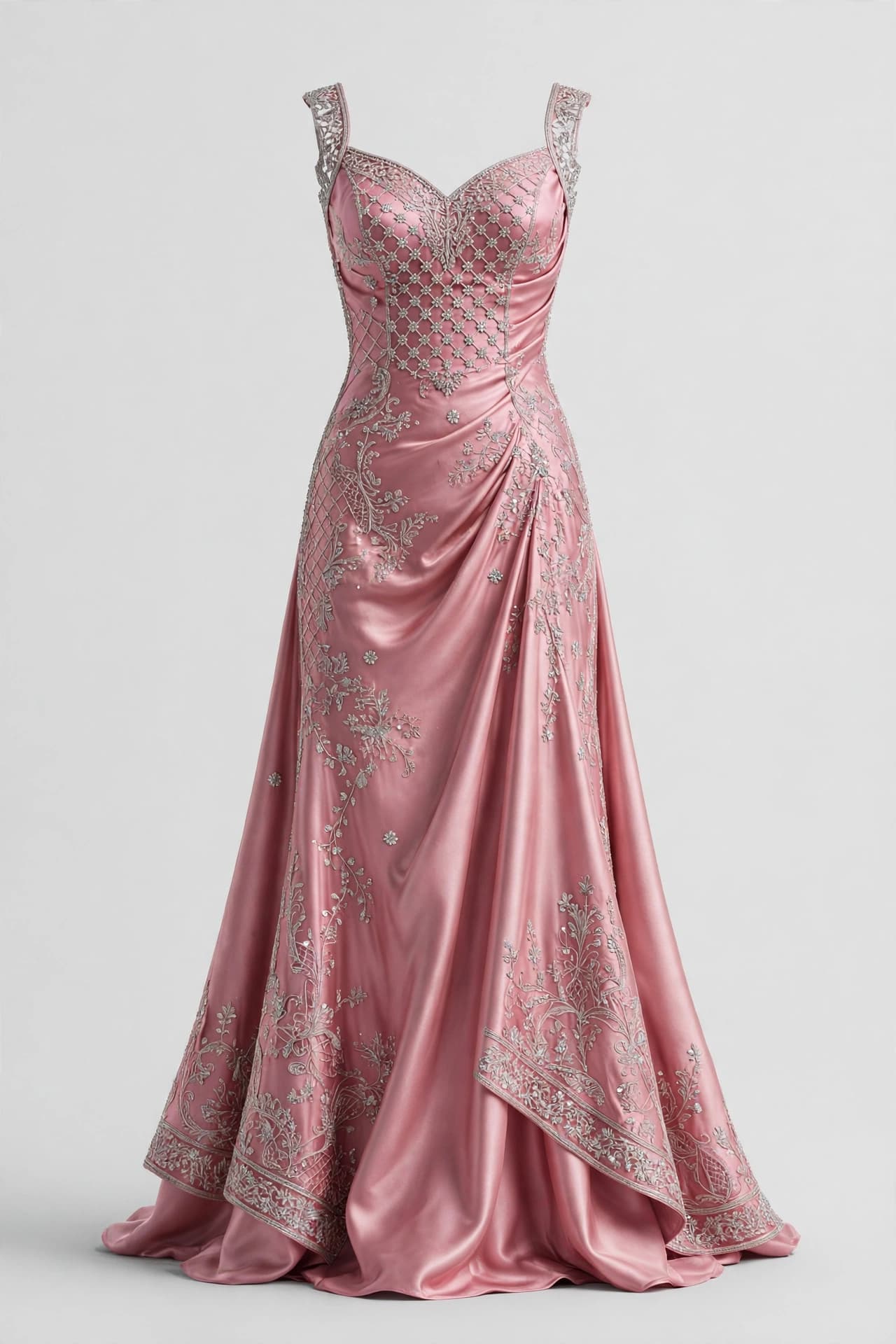 Celestial Zari Paisley Evening Gown