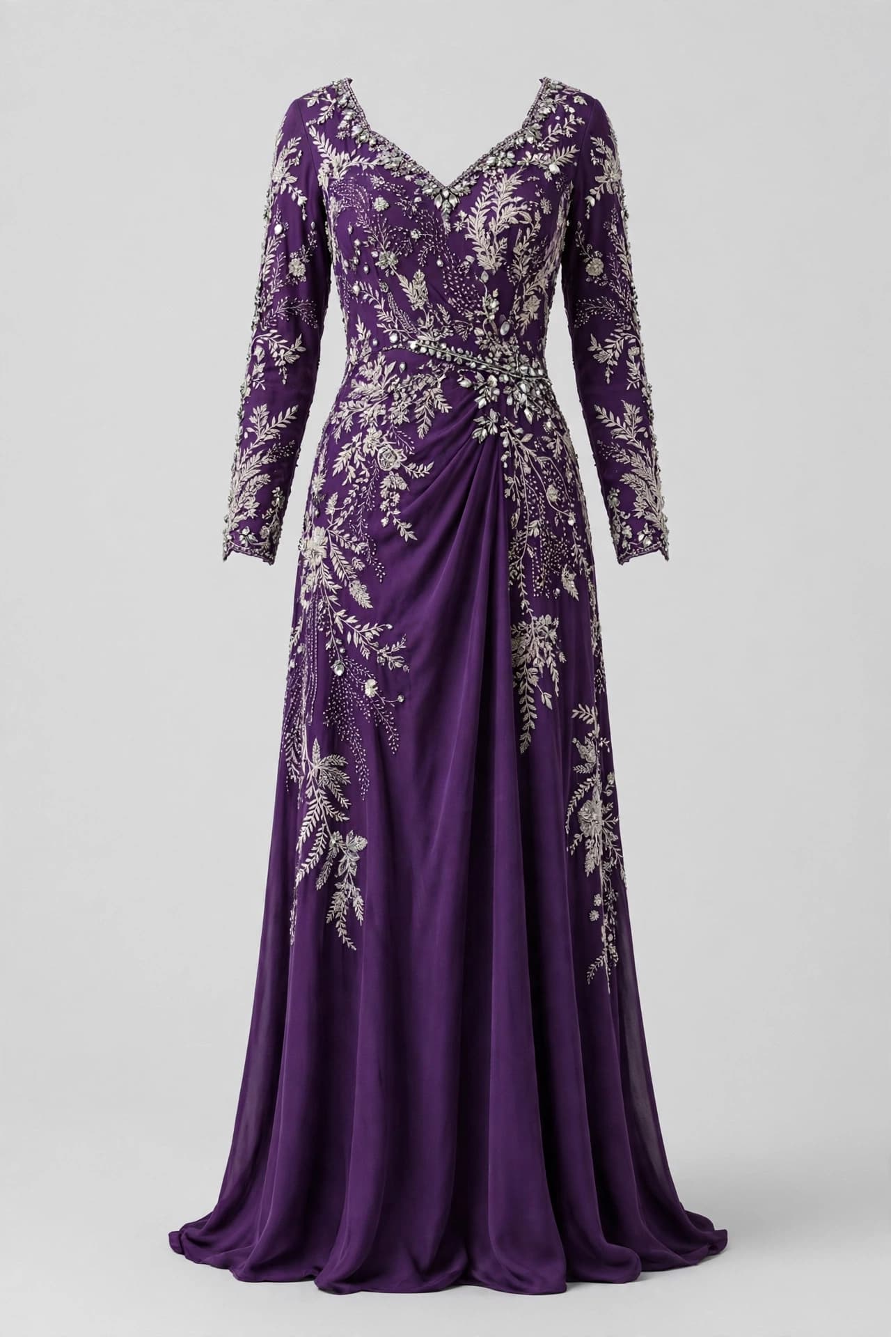 Golden Kalamkari Tale Evening Gown