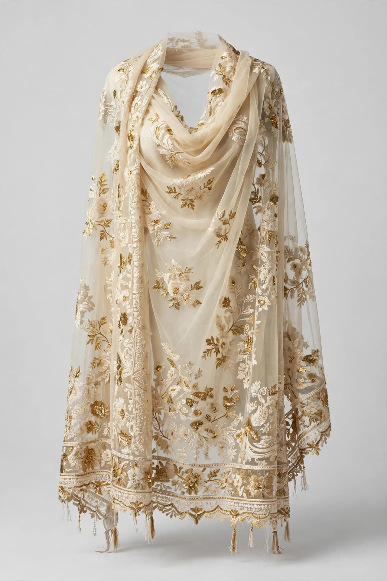 Opulent Sequin Vine Dupatta