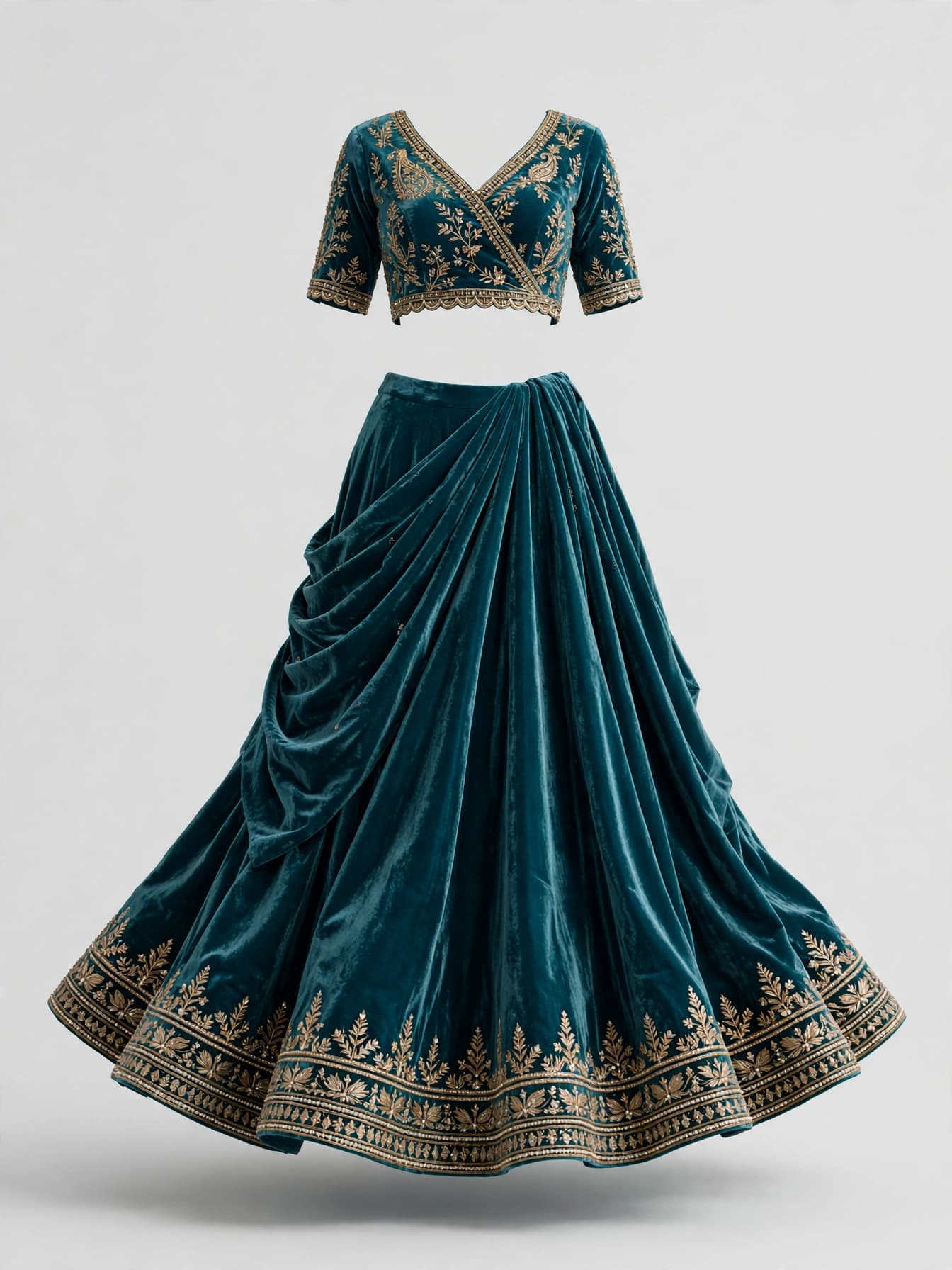 Celestial Chikankari Charm Engagement Outfit