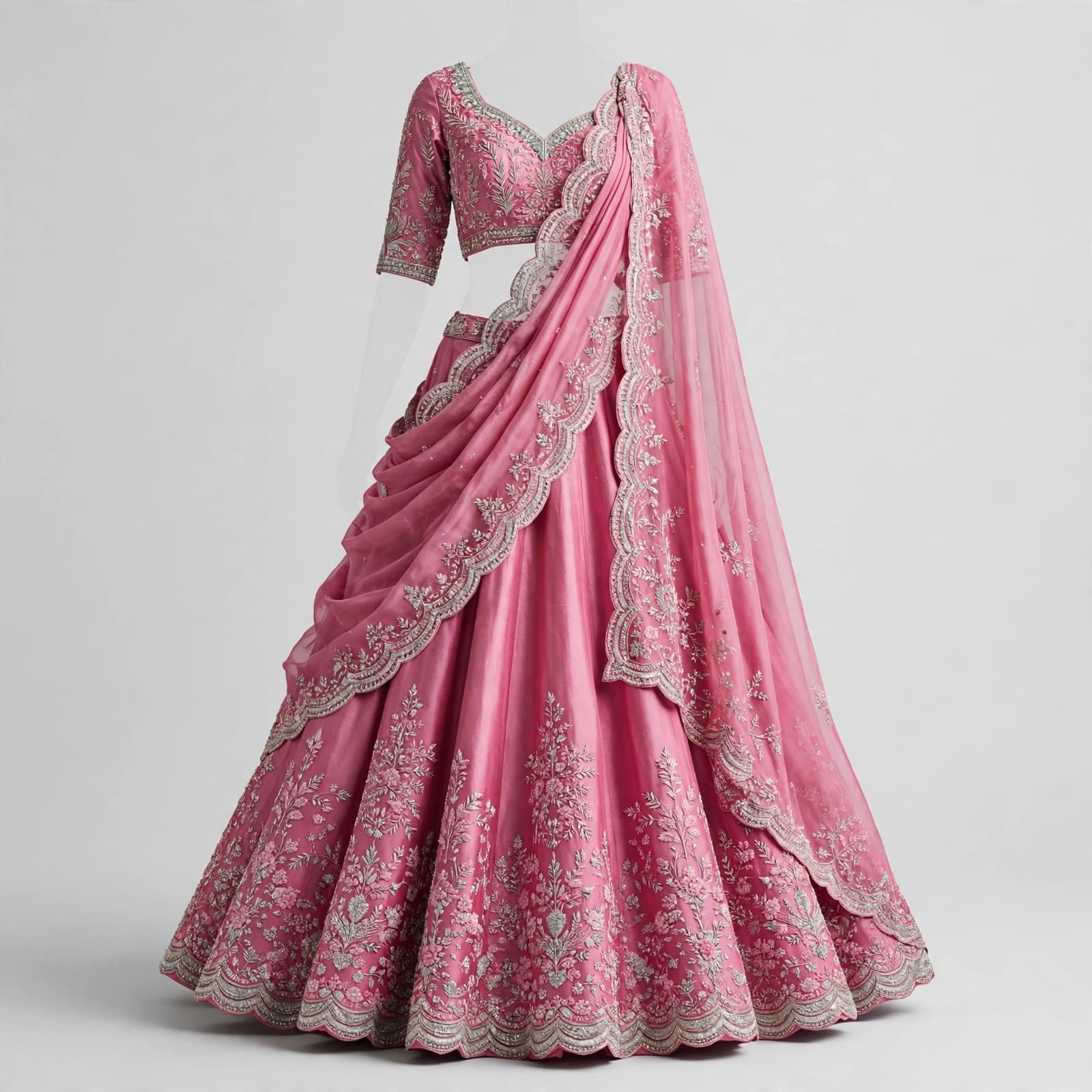 Illustrious Ember Bridal Lehengas