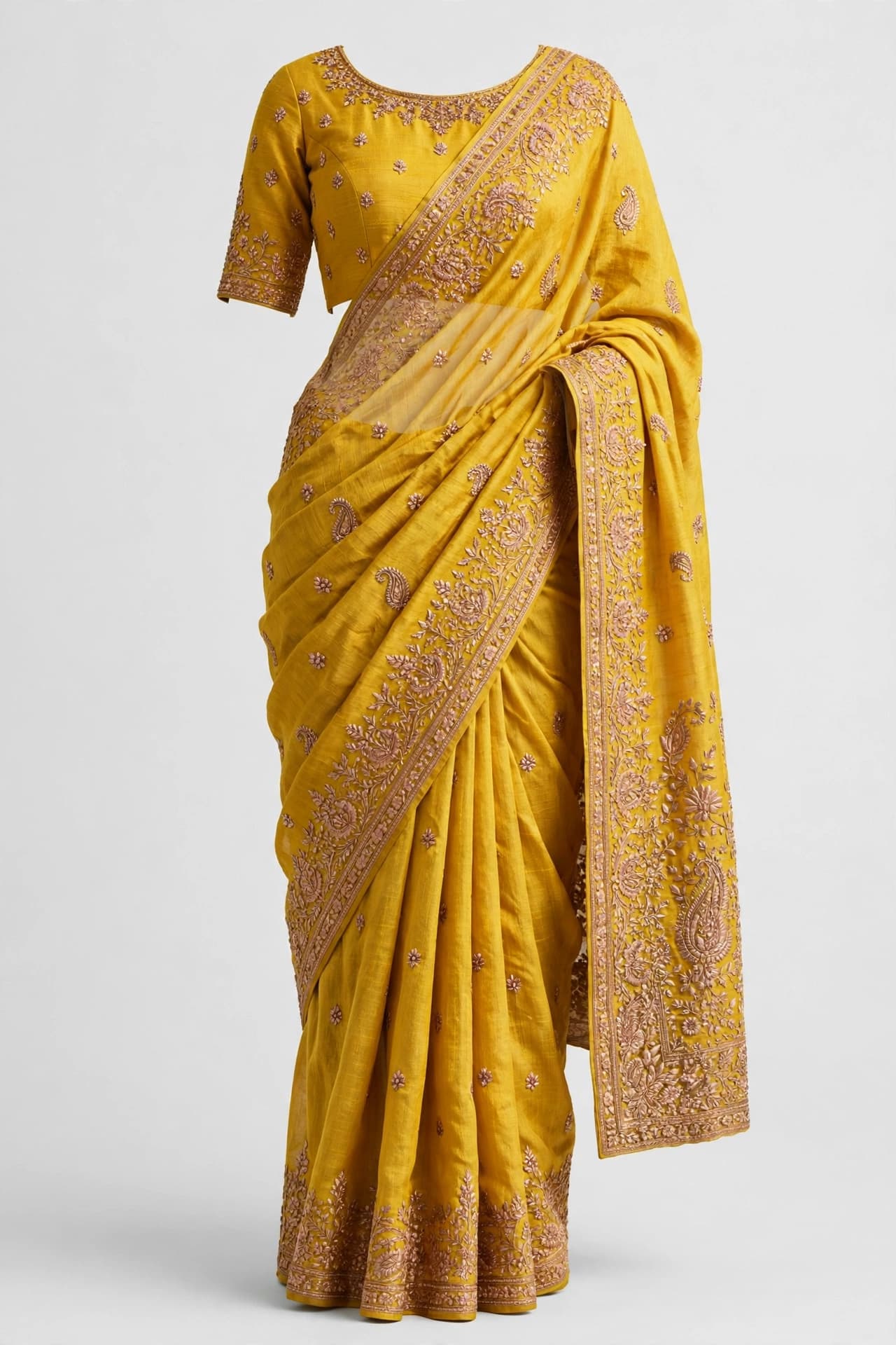 Fascinating Ivory Bridal Sarees