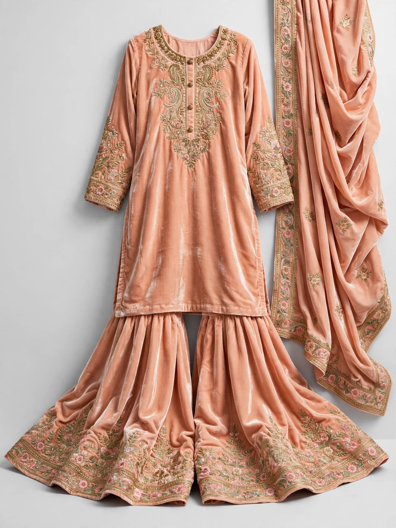 Elegant Moonlight Gharara Suit