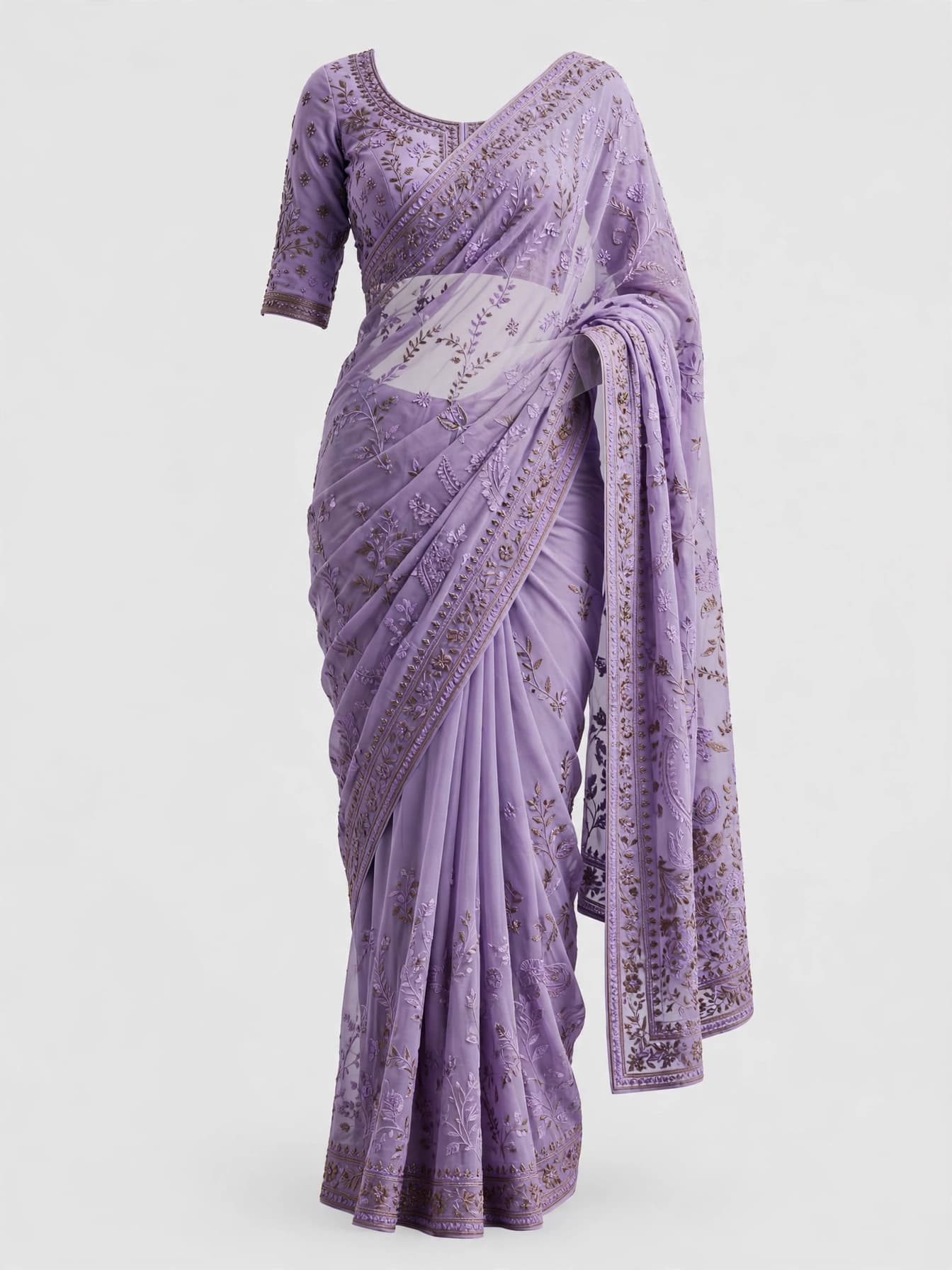 Divine Lotus Chanderi Sarees
