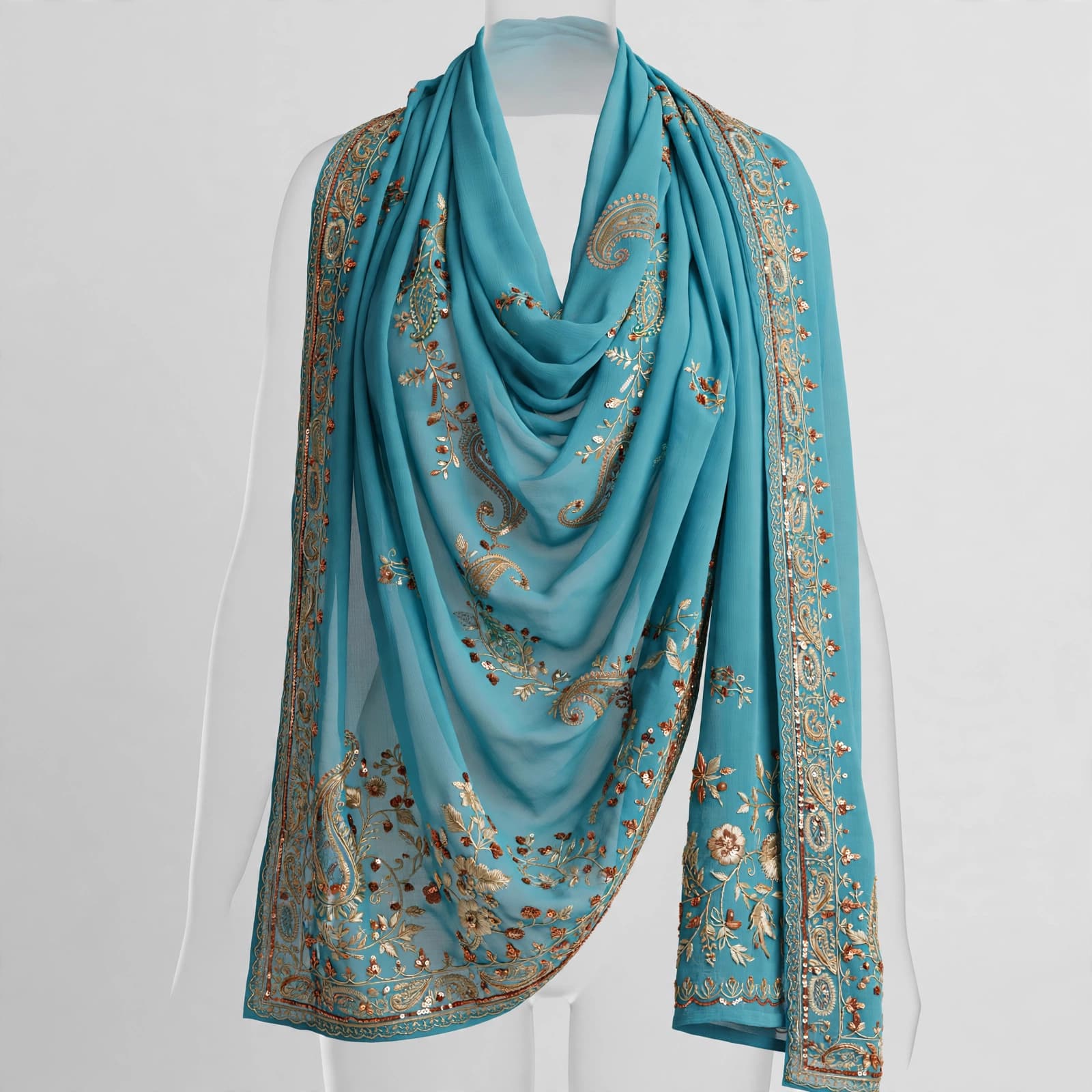 Harmonious Opal Chiffon Dupattas