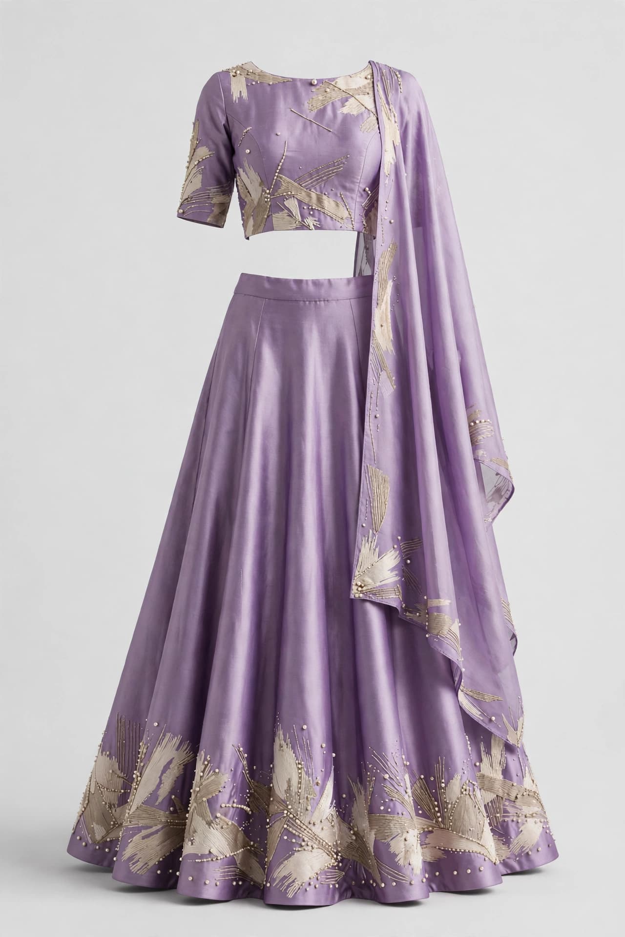 Pristine Kohinoor Crop Top Lehengas
