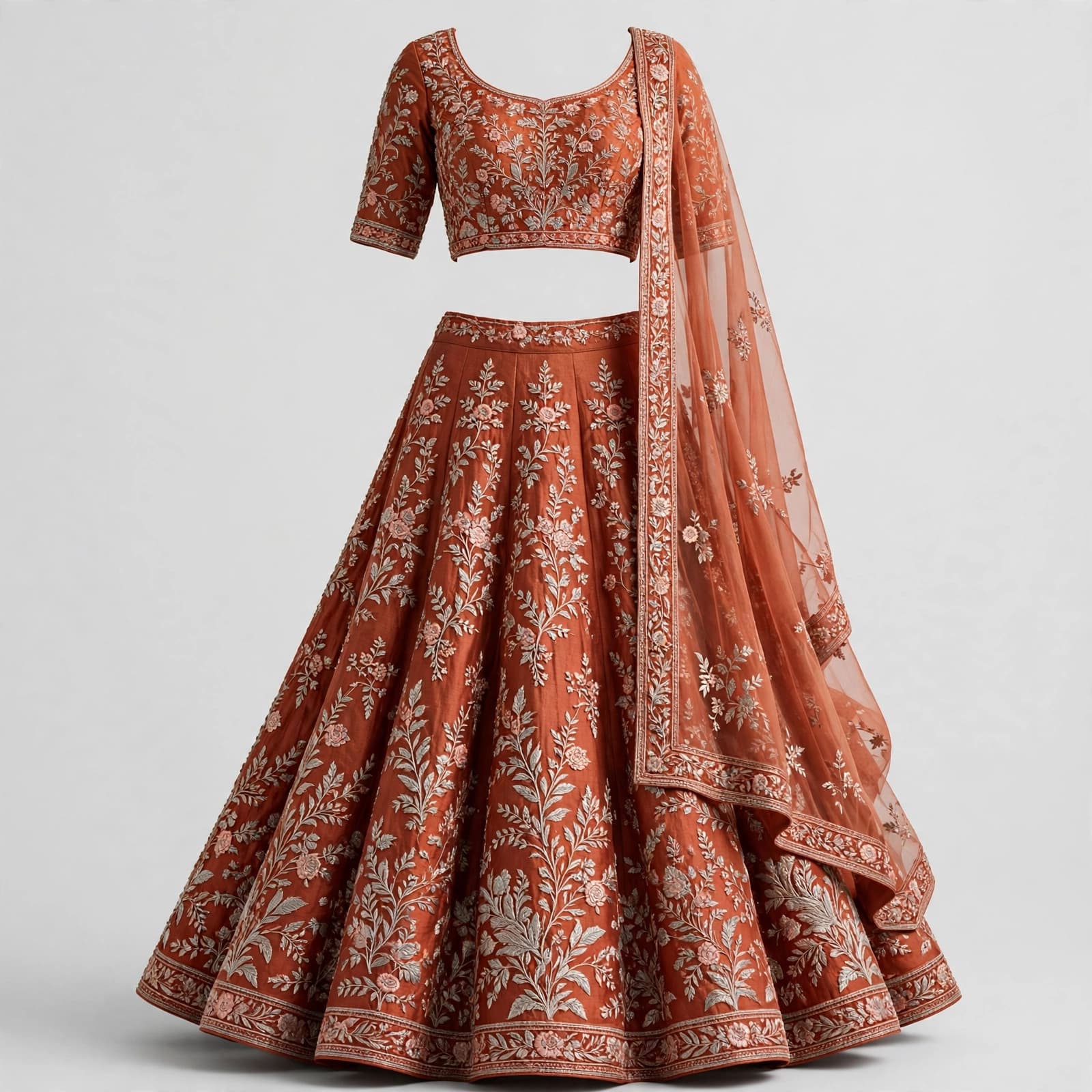 Harmonious Sahara Crop Top Lehengas