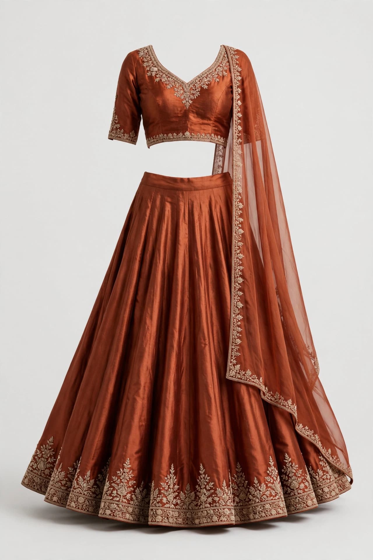 Serene Gulnar Crop Top Lehengas