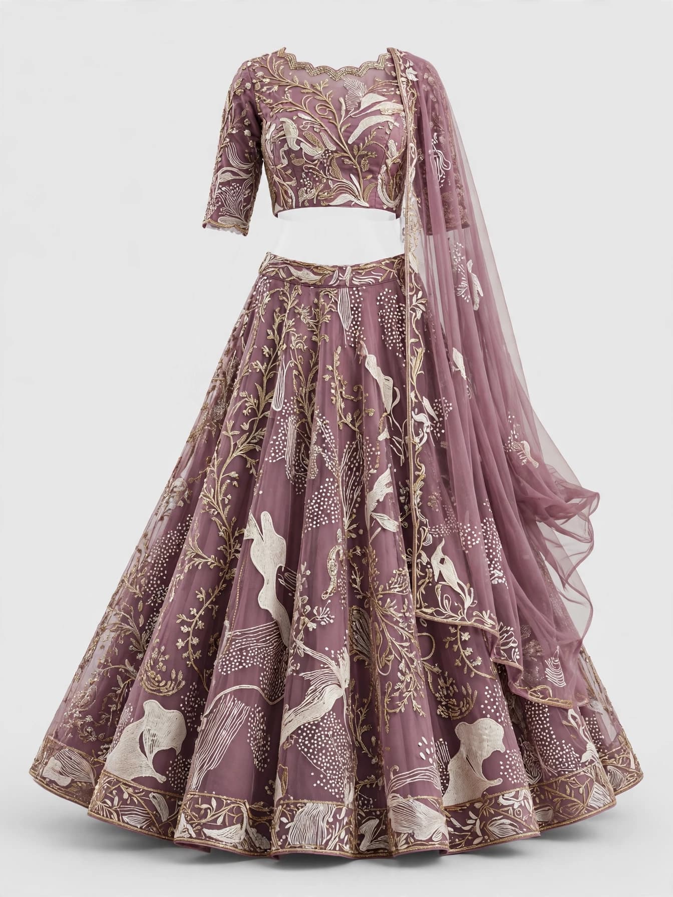 Harmonious Aurora Embroidered Lehengas