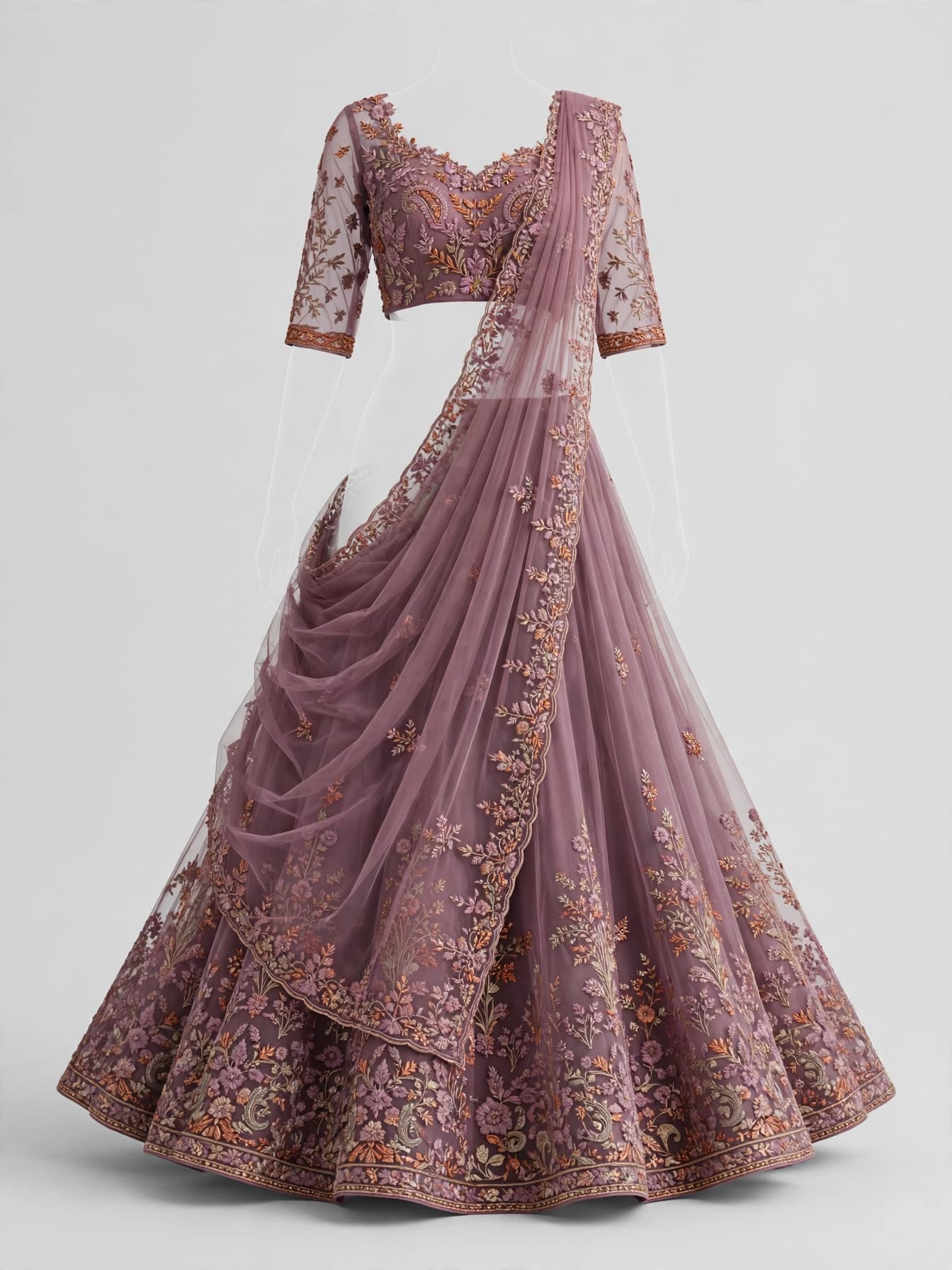 Royal Shabnam Embroidered Lehengas