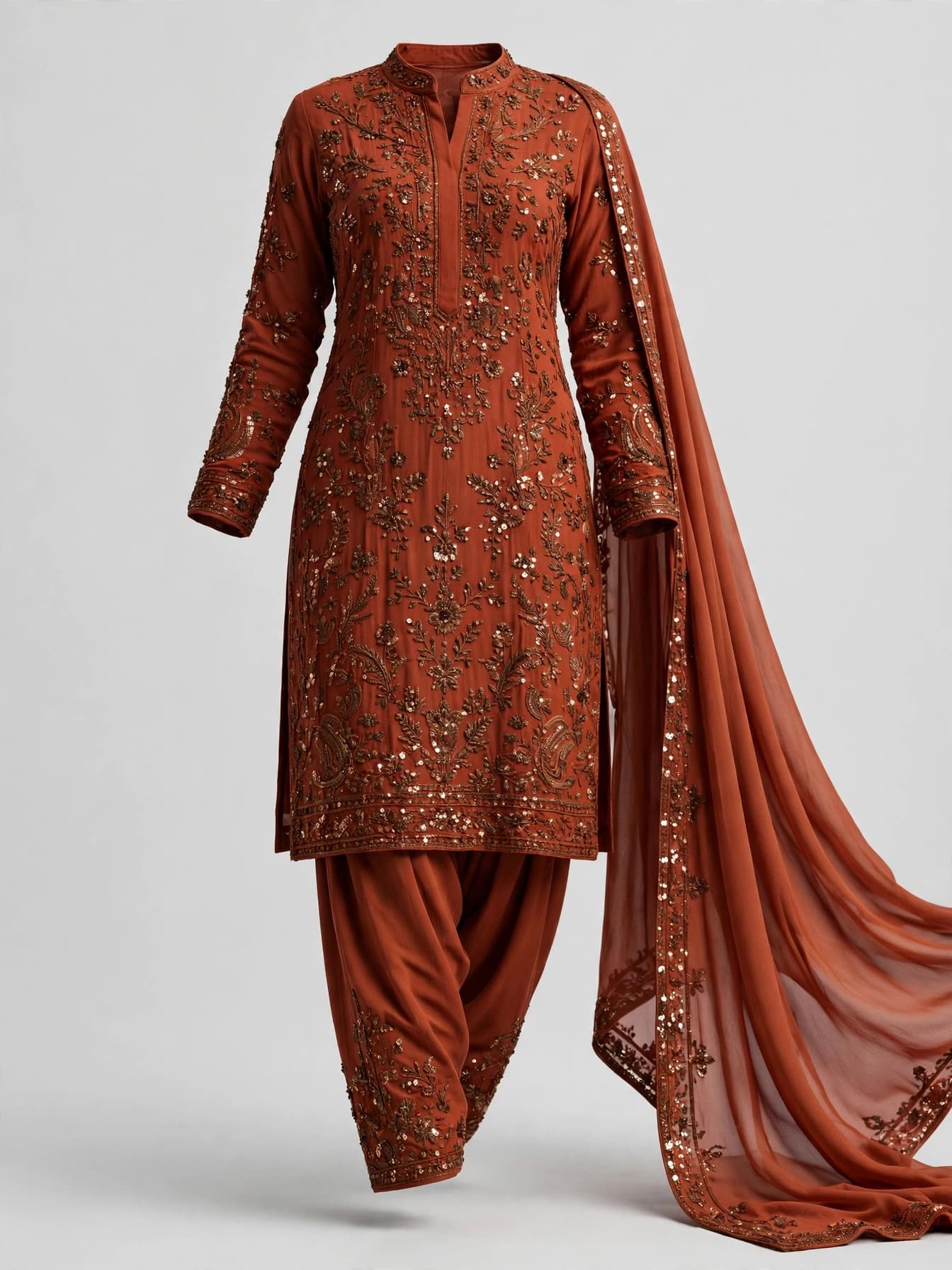 Noble Ember Embroidered Suits