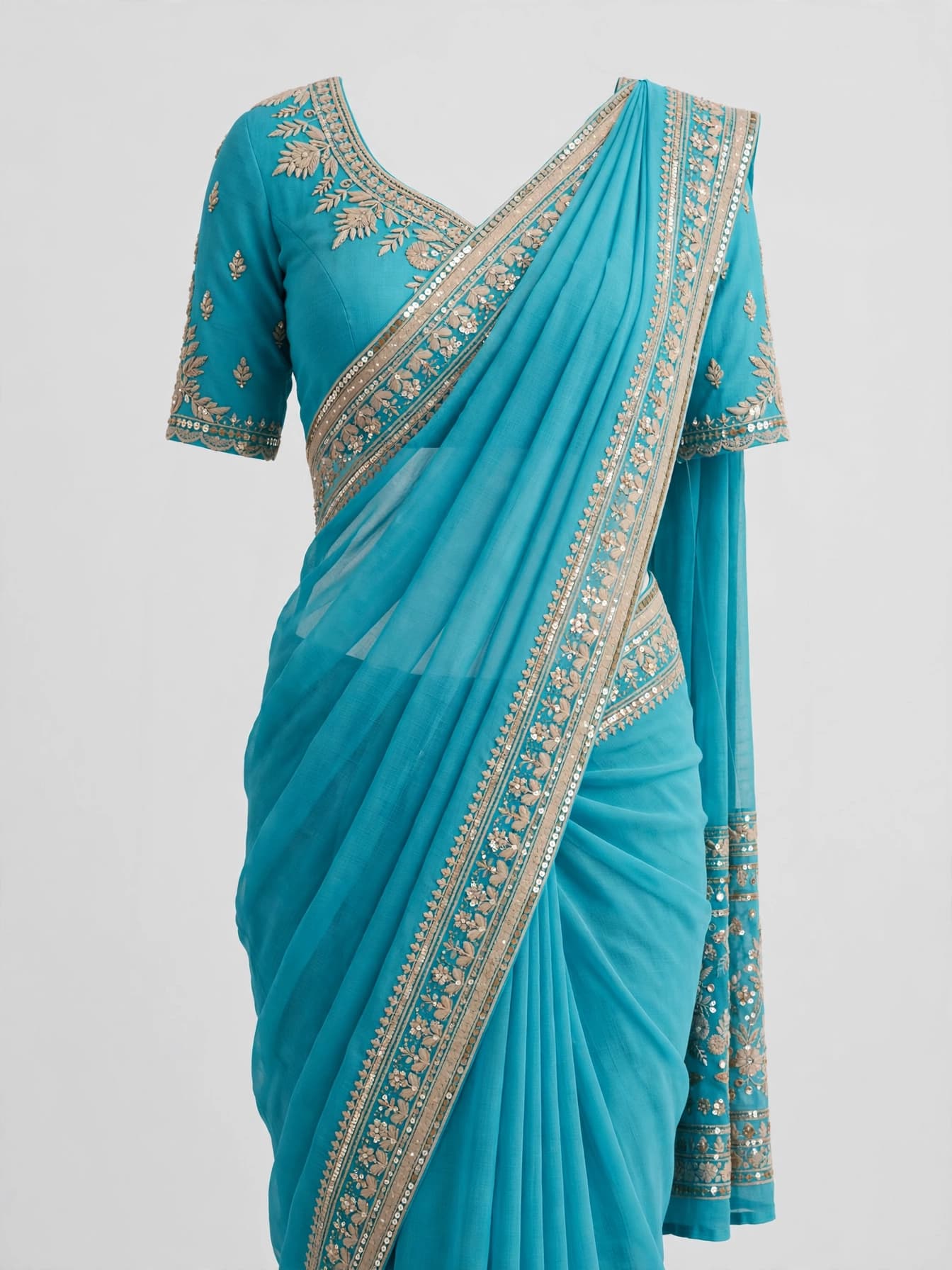 Alluring Lotus Georgette Sarees