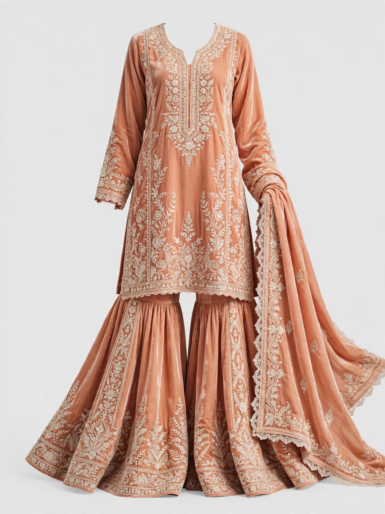 Opulent Pearl Gharara Suits
