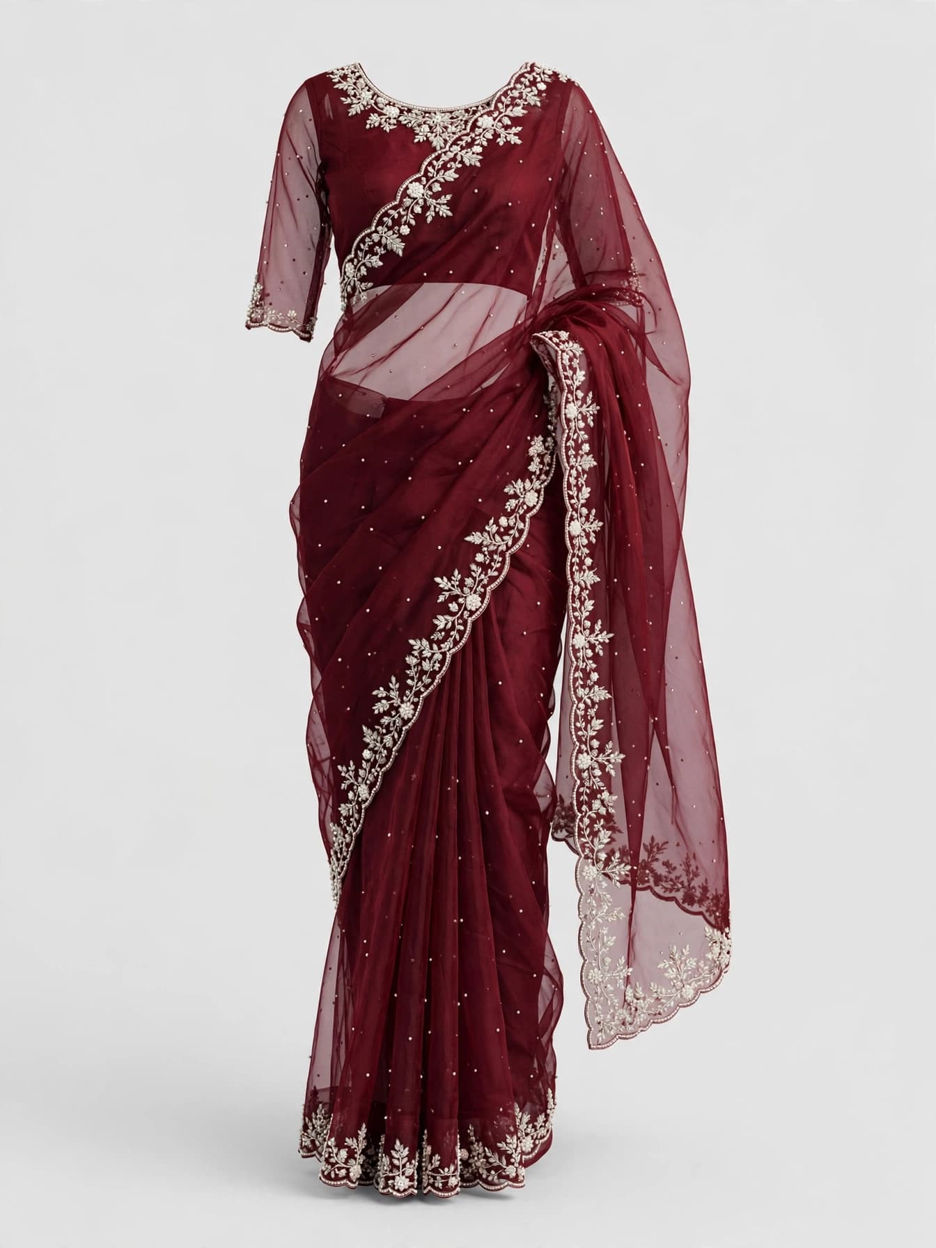Zealous Jasmine Organza Sarees
