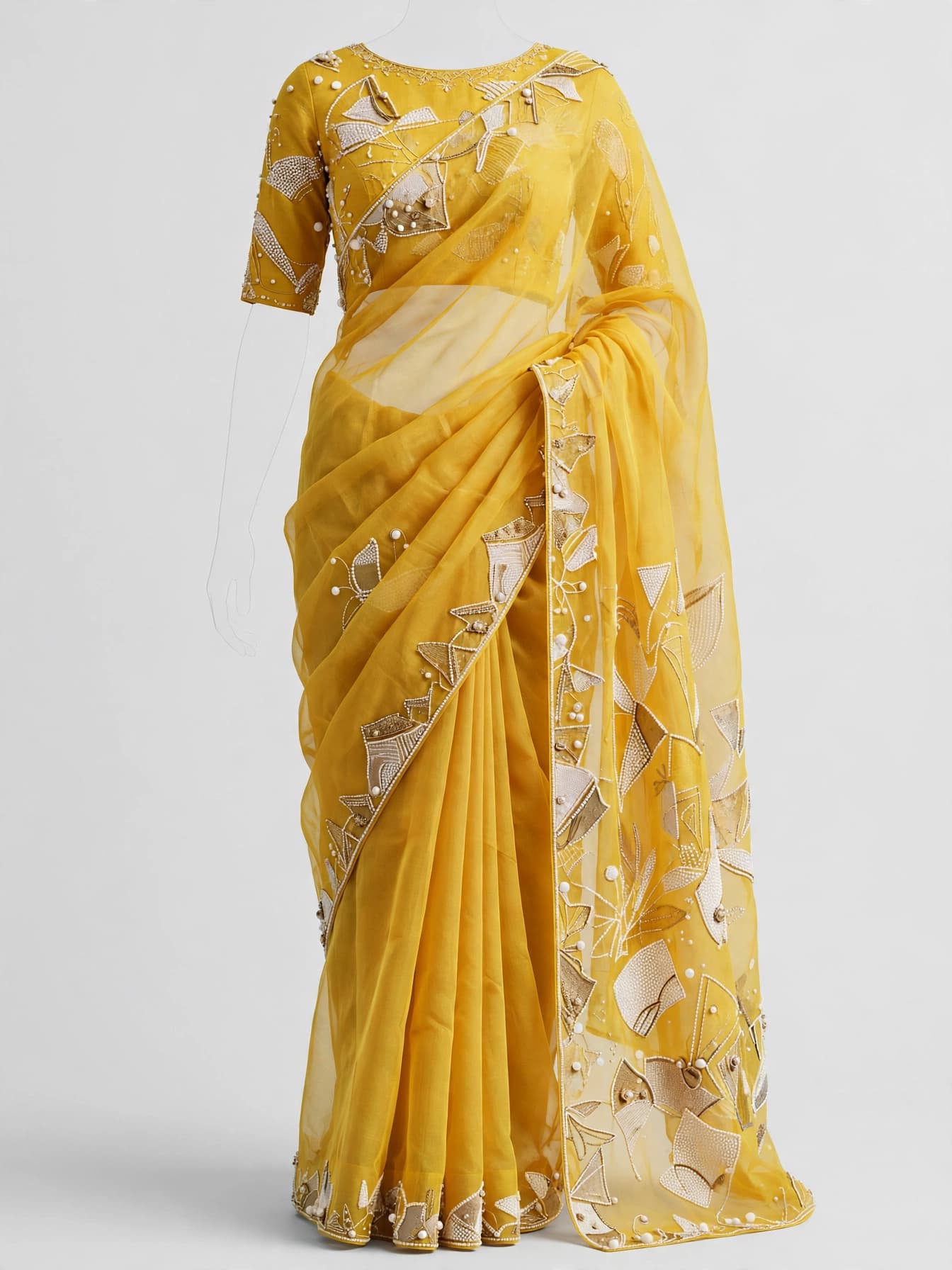 Majestic Mehr Organza Sarees