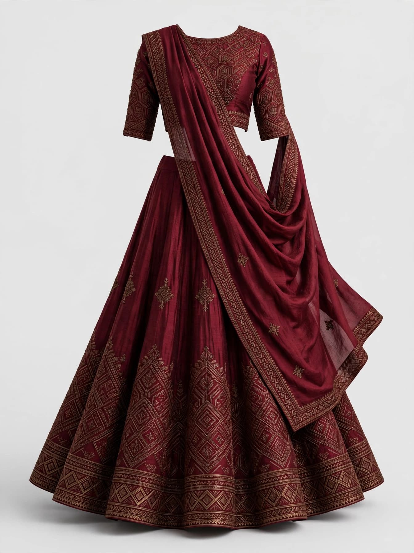Lustrous Lotus Party Wear Lehengas