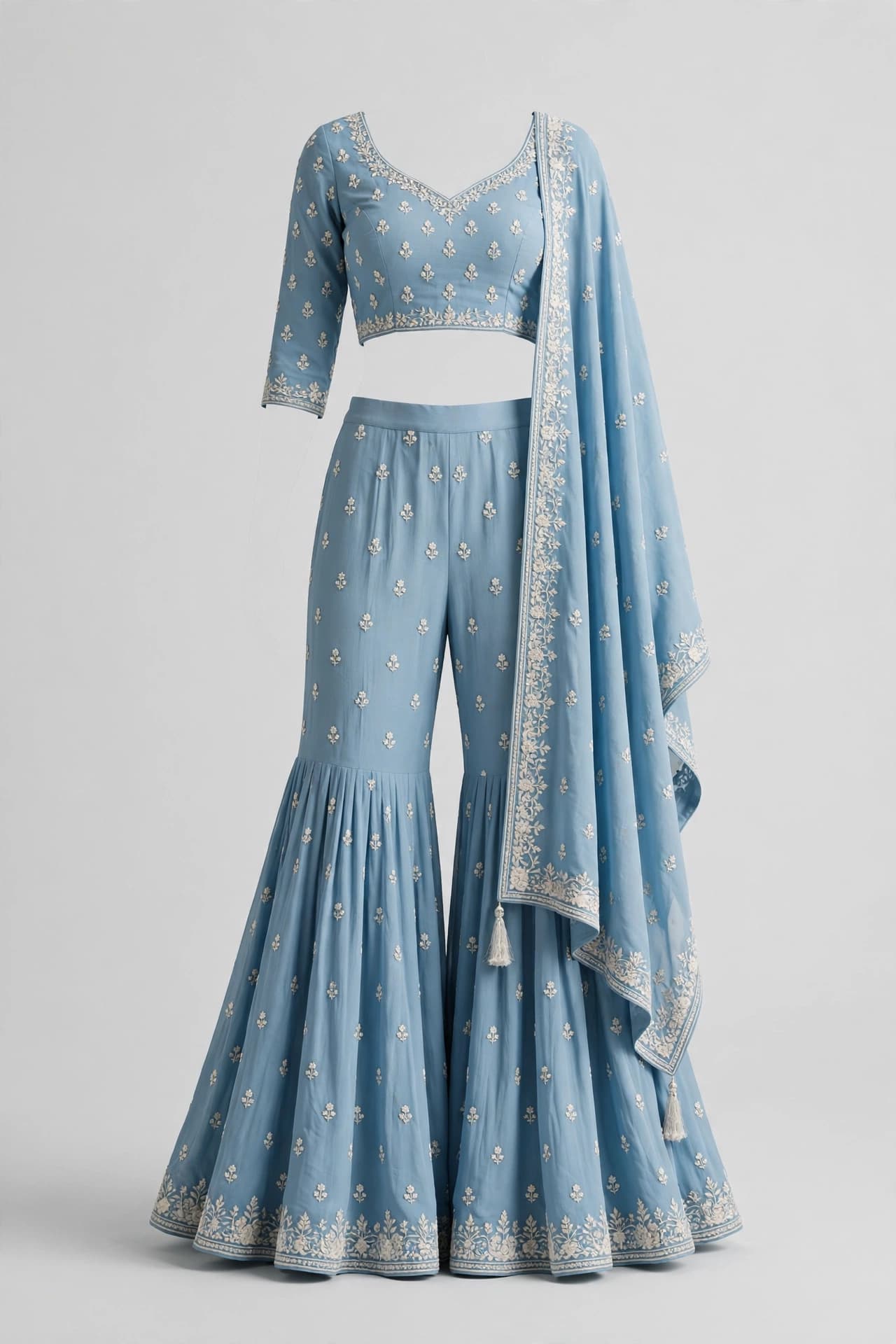Majestic Blossom Sharara Lehengas
