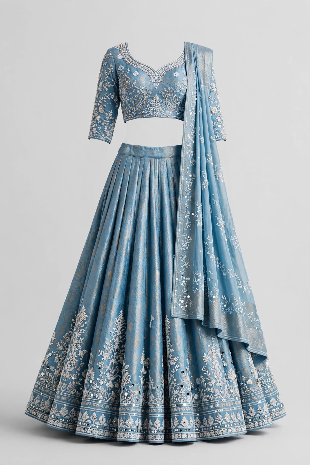 Charming Resham Bloom Haldi Outfit