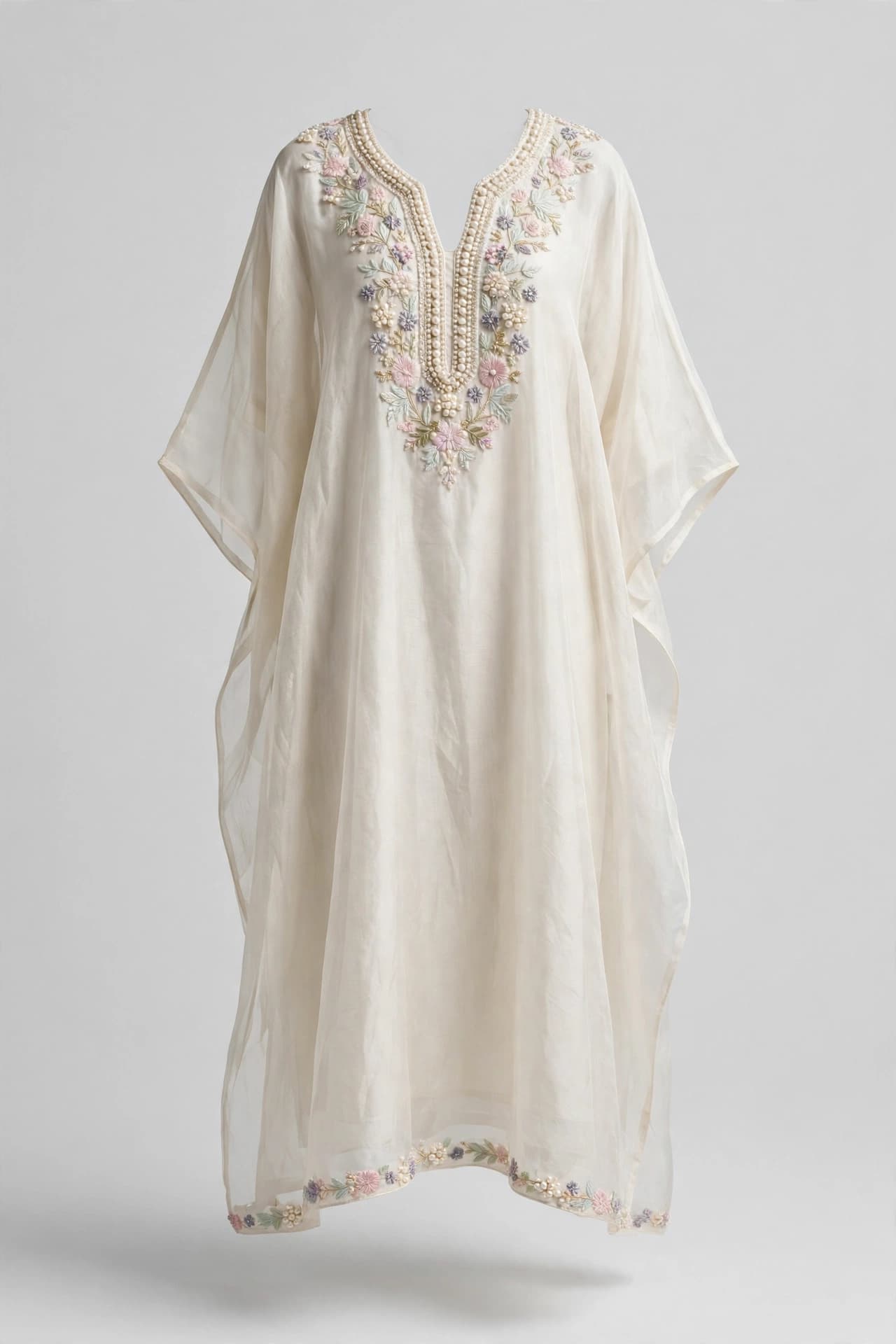 Charming Zari Paisley Kaftan Dress