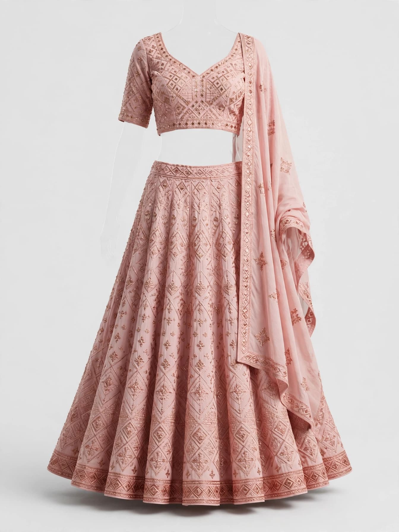 Opulent Chikankari Charm Lehenga