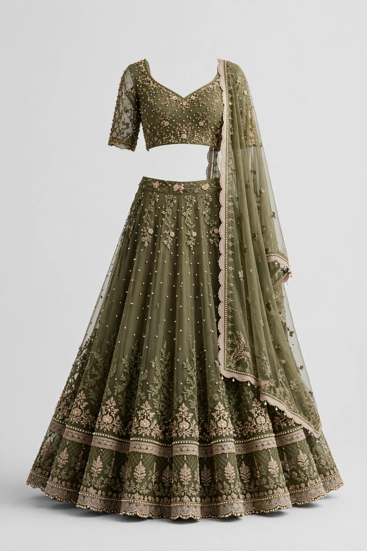 Heritage Zari Paisley Lehenga