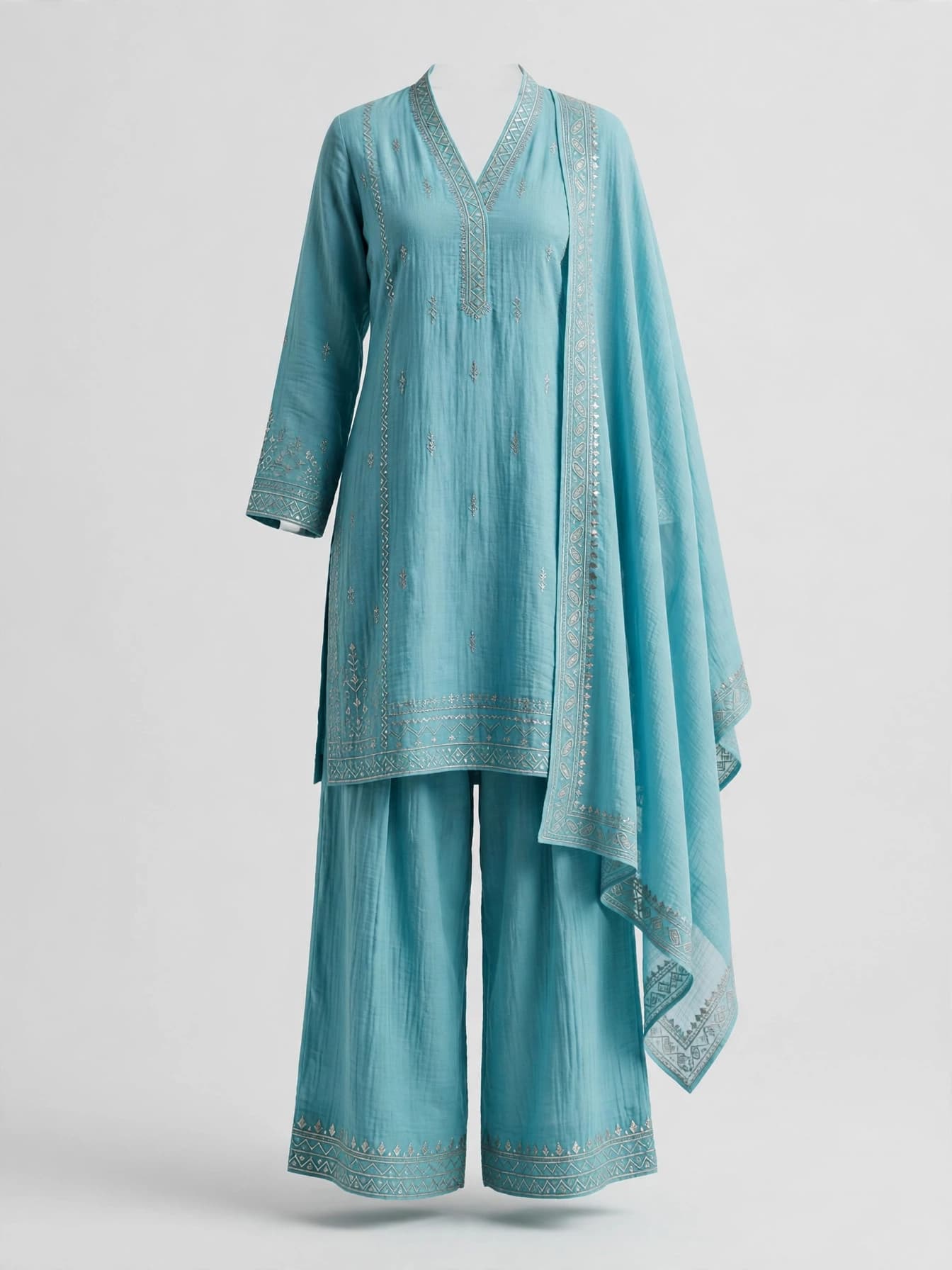 Contemporary Mirror Galaxy Palazzo Suit