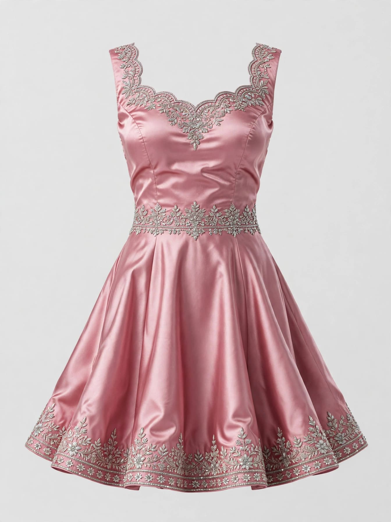 Golden Resham Bloom Party Dress