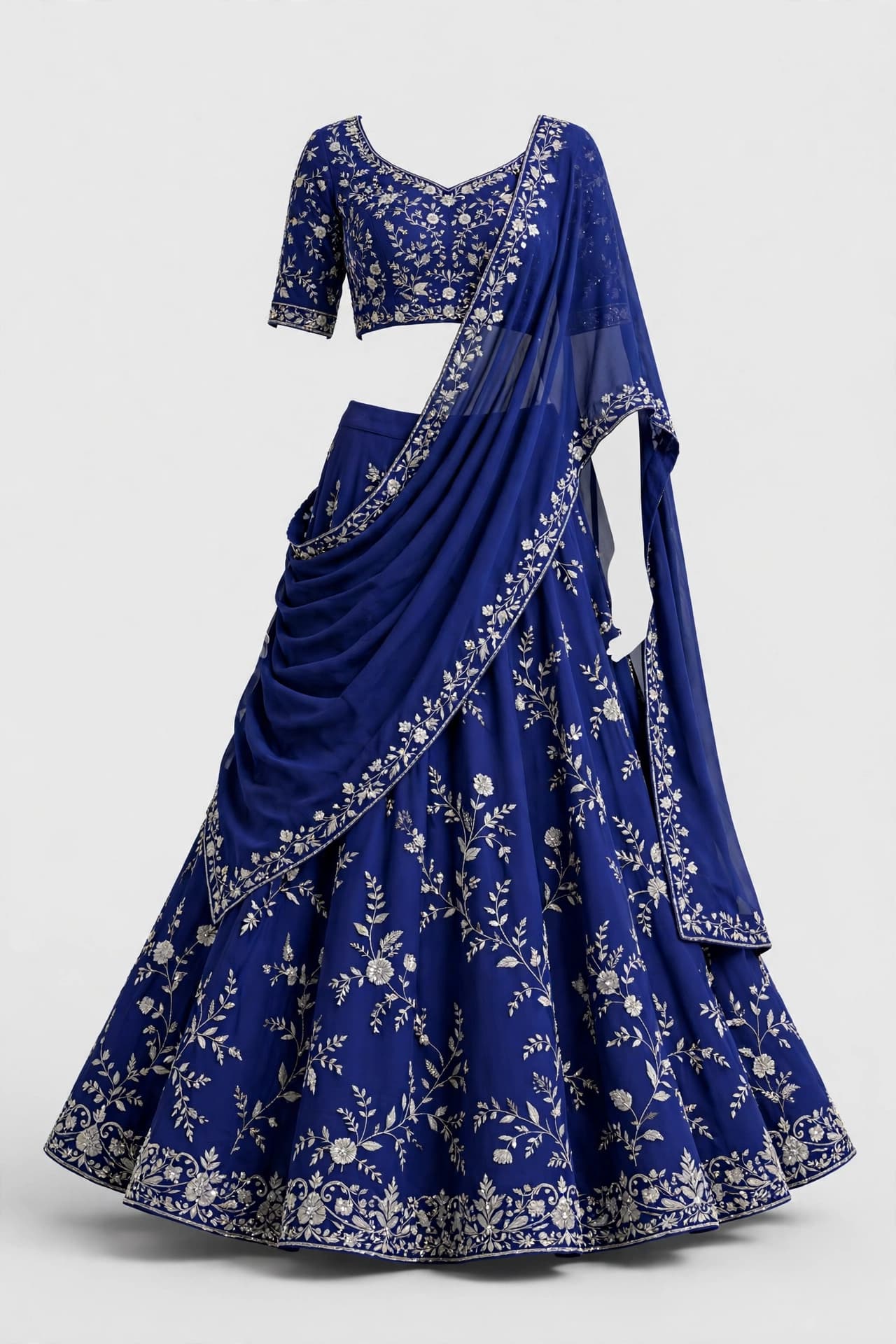 Opulent Peacock Pride Party Lehenga