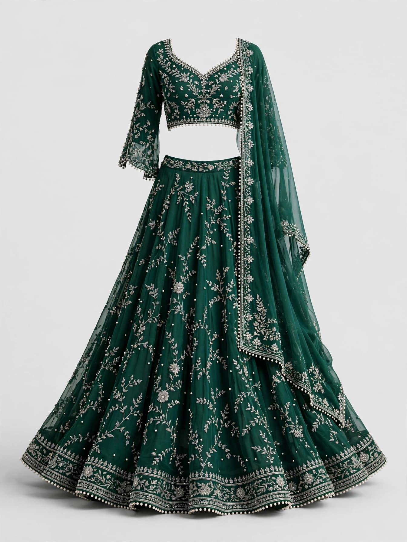 Timeless Peacock Pride Reception Lehenga