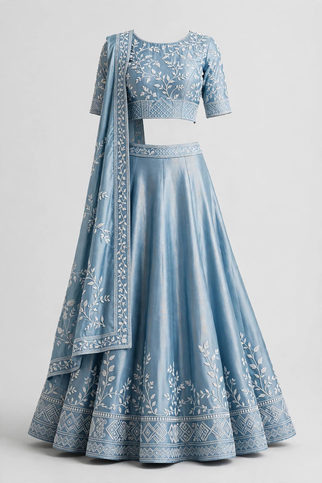 Elegant Peacock Pride Reception Outfit