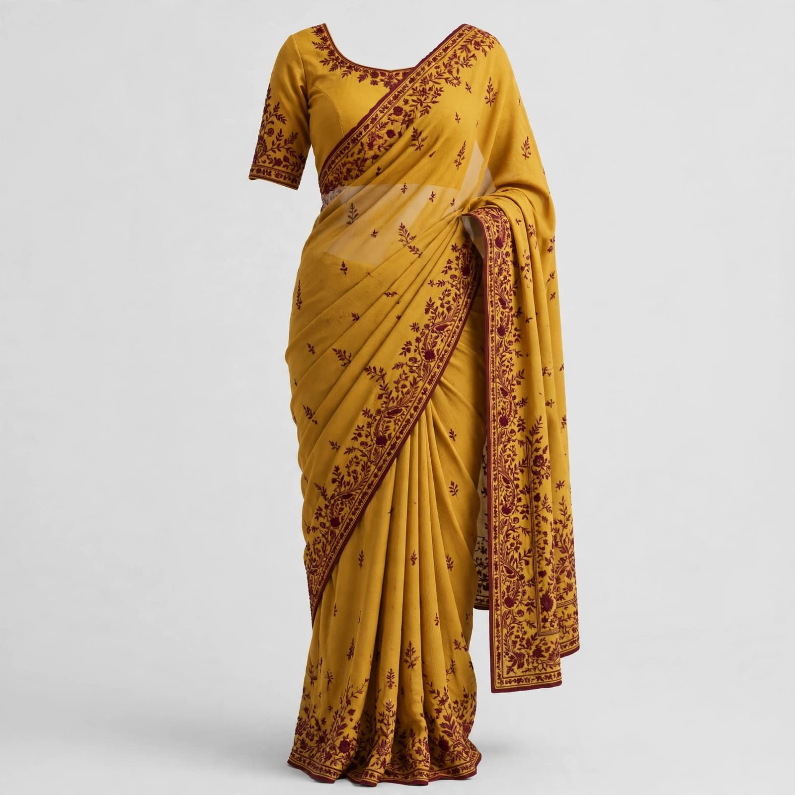 Modern Jasmine Trail Saree