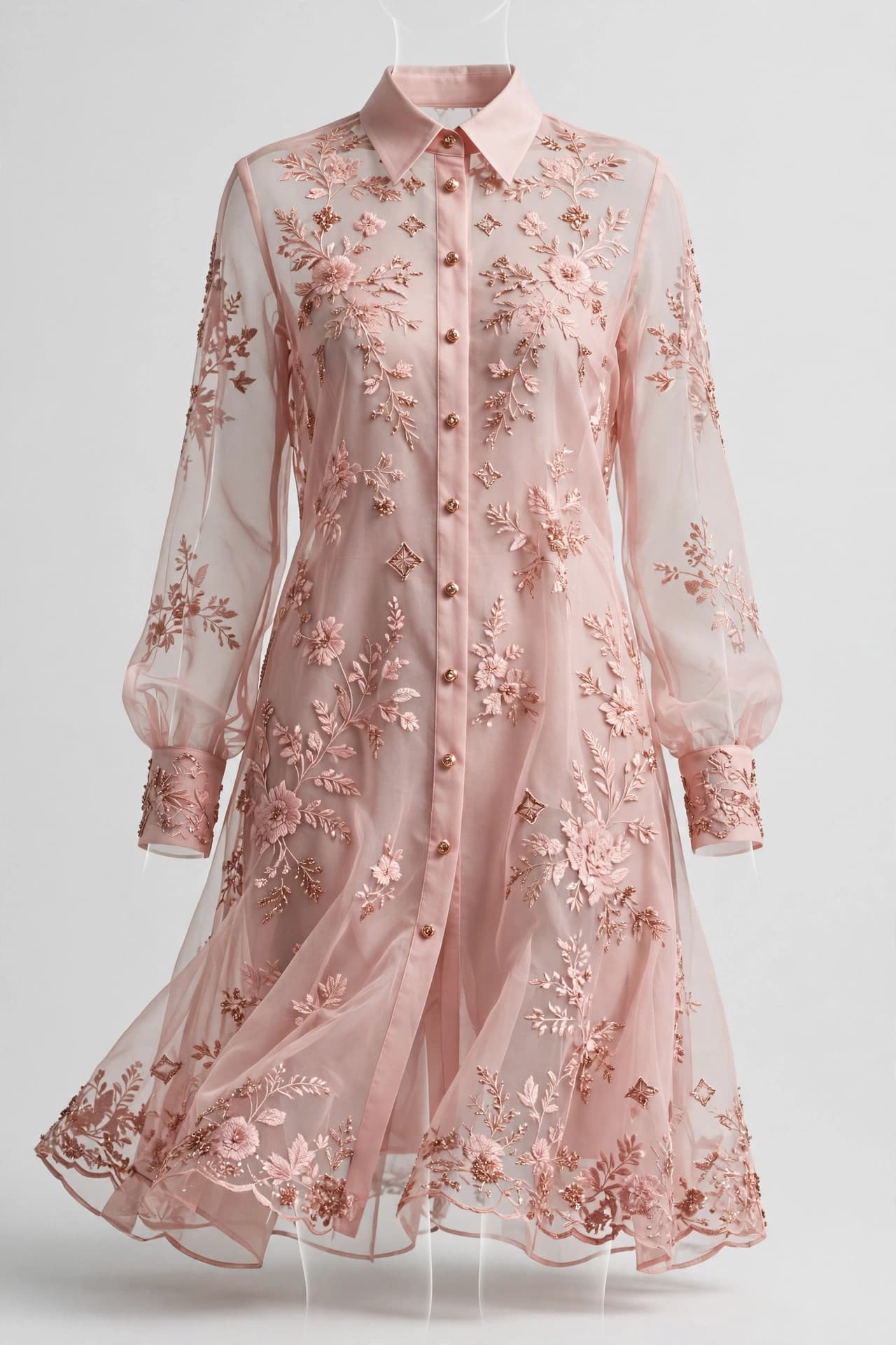 Modern Aari Artistry Shirt Dress