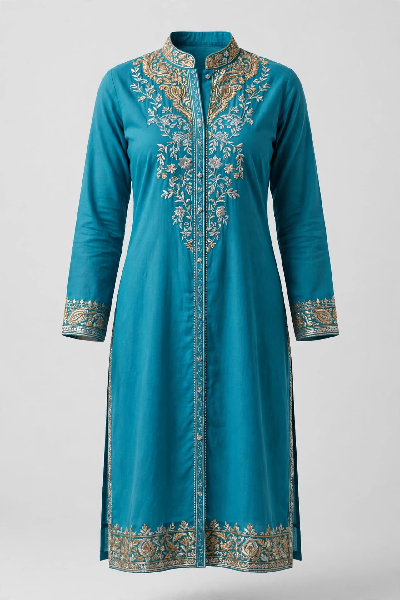 Majestic Chandbali Charm Straight Kurti