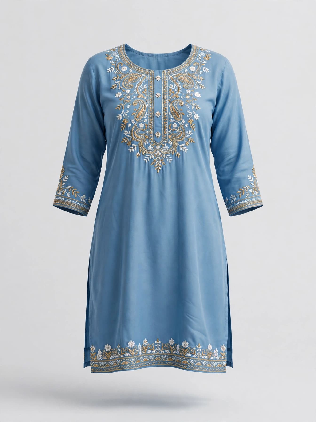 Celestial Resham Bloom Short Kurti