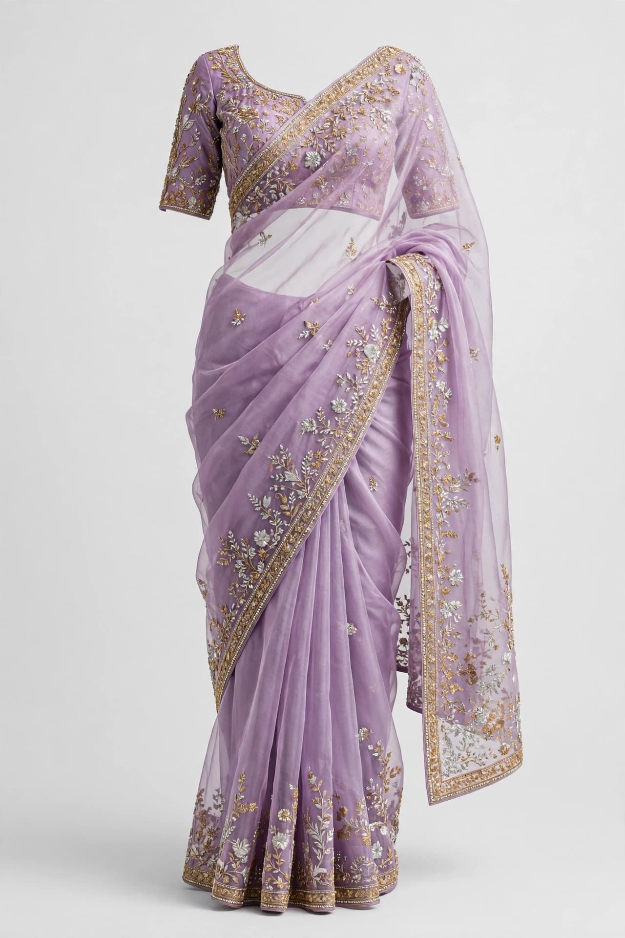 Golden Gota Glow Silk Saree