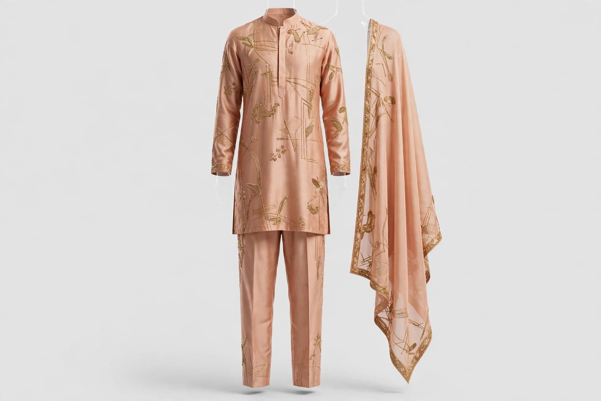 Celestial Cutdana Charm Straight Suit