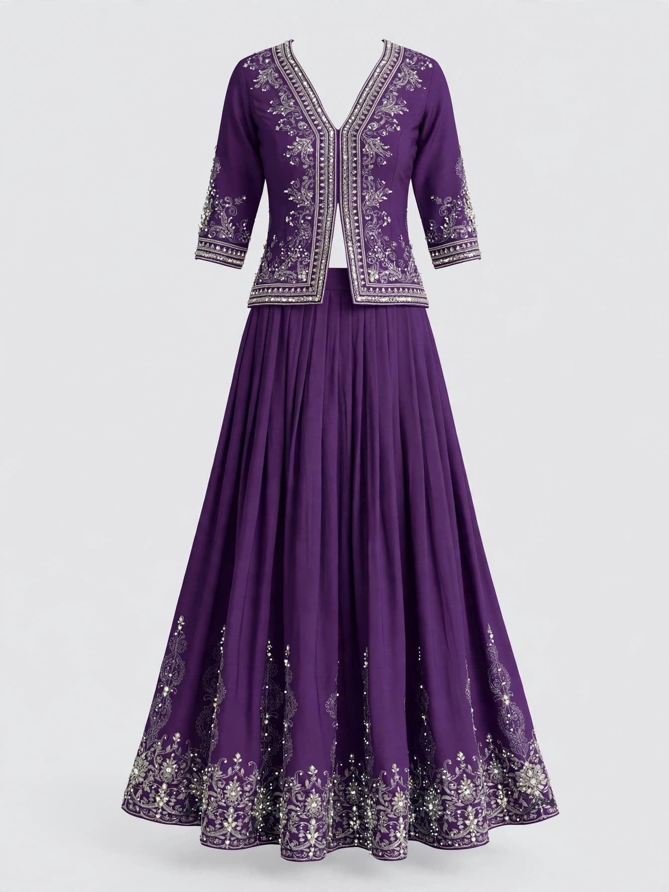 Timeless Sequin Vine Skirt Set