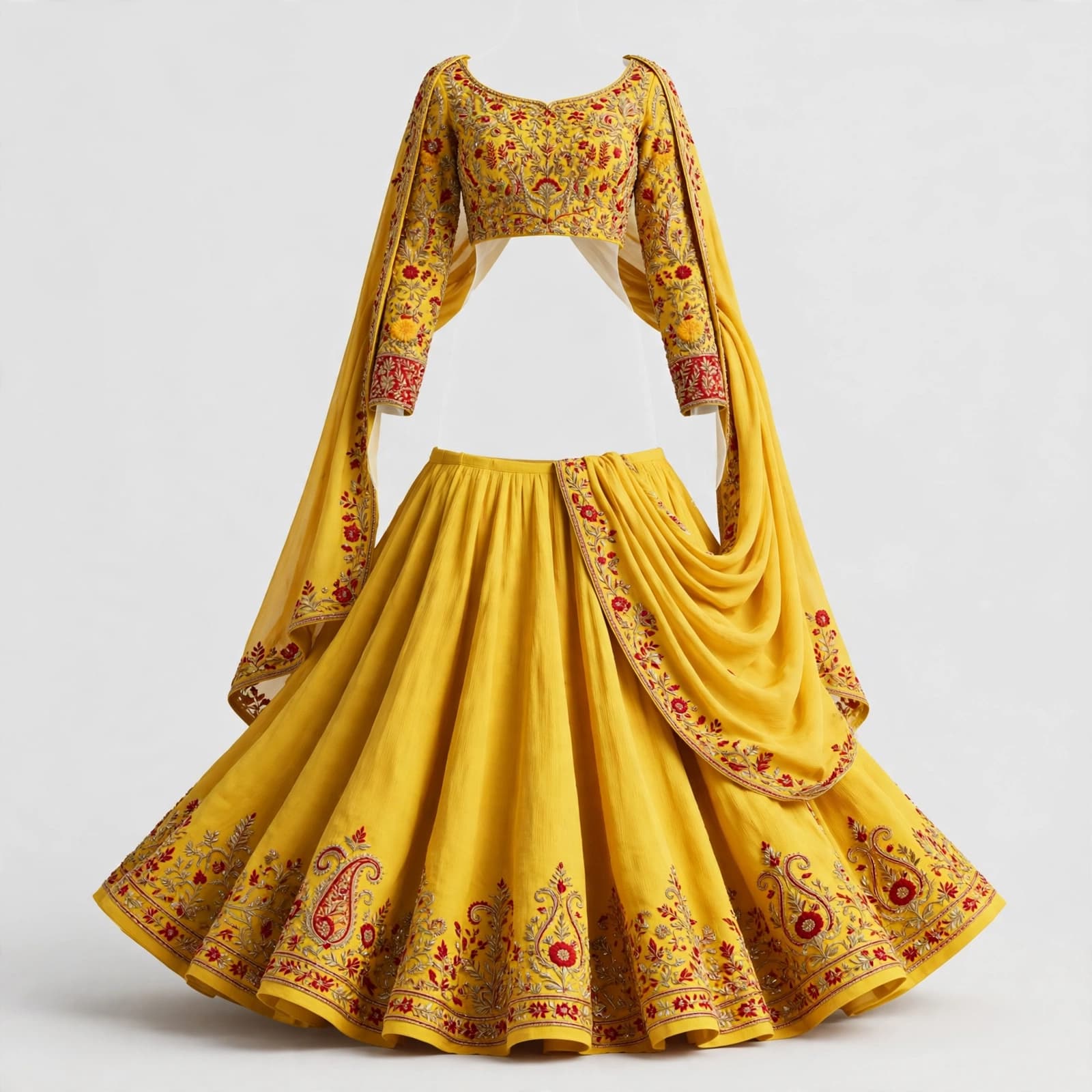 Celestial Marigold Mist Wedding Outfit
