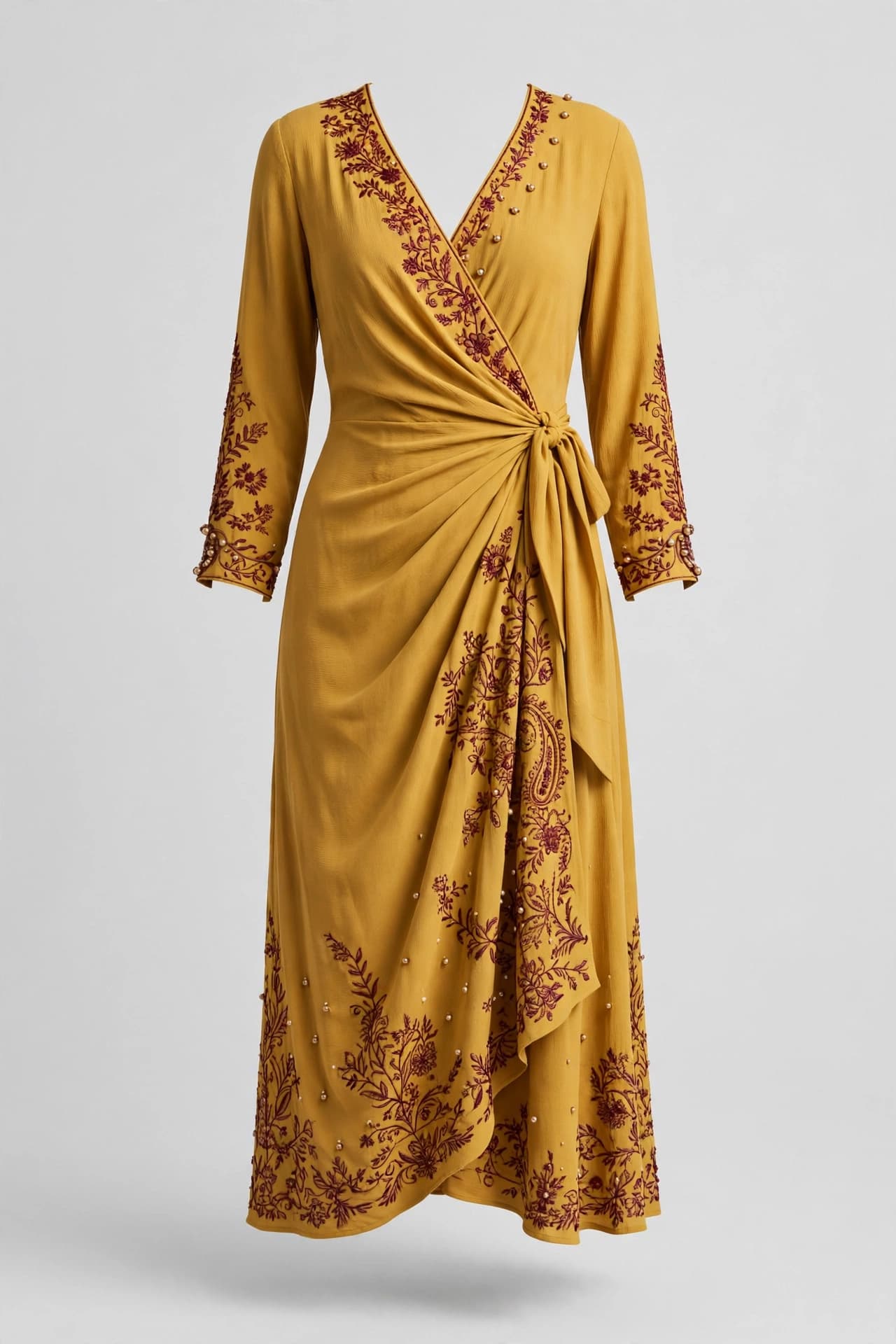 Regal Rose Reverie Wrap Dress